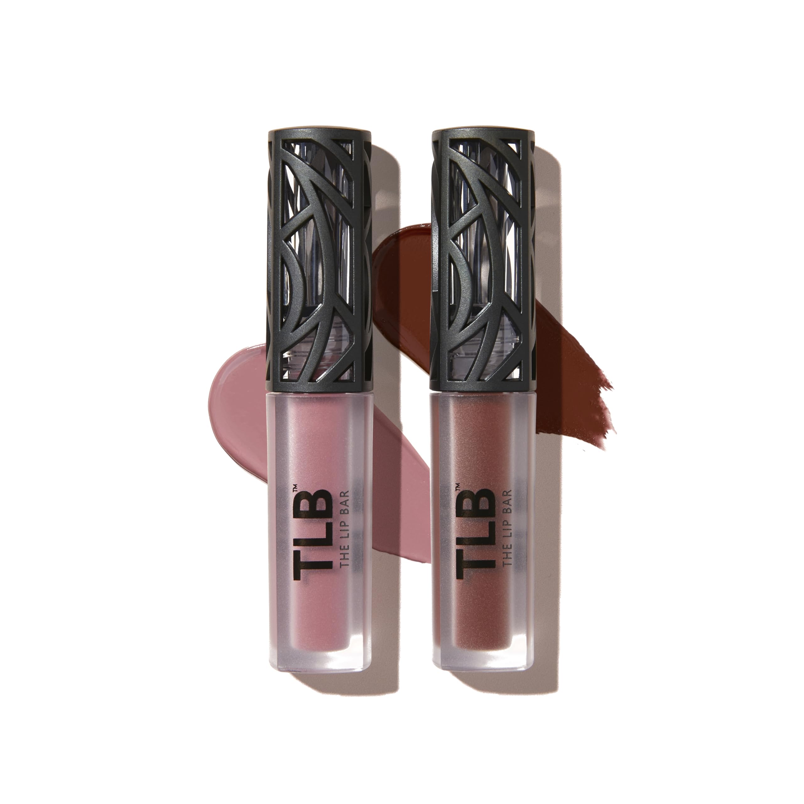 The Lip Bar - Nonstop Liquid Matte Lipstick 2-Pack, Curlfriend (Mauve Pink) + Savage (Chocolate Red-Brown) - High Pigment - One Swipe - Long Lasting - Jojoba Oil & Vitamin E - Vegan - .24 fl oz