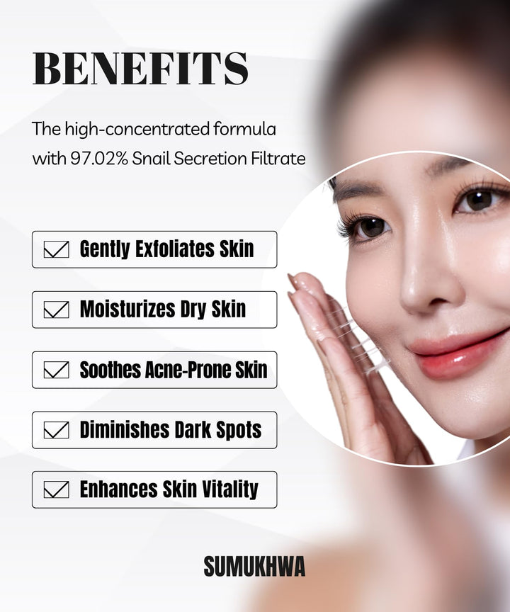 Advanced Snail 97 Mucin Power Essence, Large 150ml, Snail Mucin Serum with Snail Secretion Filtrate 97% and 8 Hyaluronic Acids for Face Dull Skin, Korean Skincare Snail Moisturizer for All Skin Types