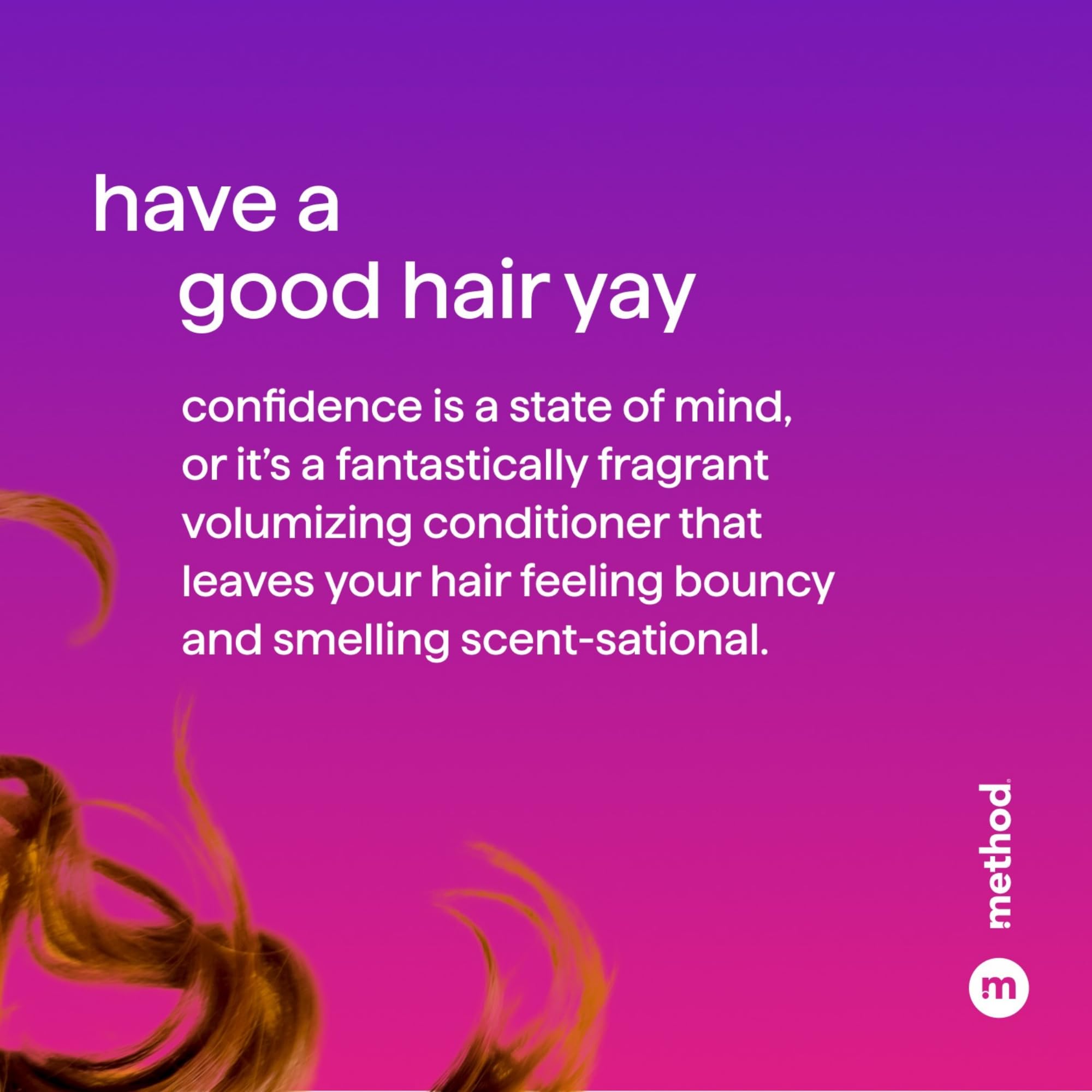 Method Volumizing Conditioner, Pure Peace with Rose, Peony, and Pink Sea Salt Scent Notes, Paraben and Sulfate Free, 13.5 oz (Pack of 3)