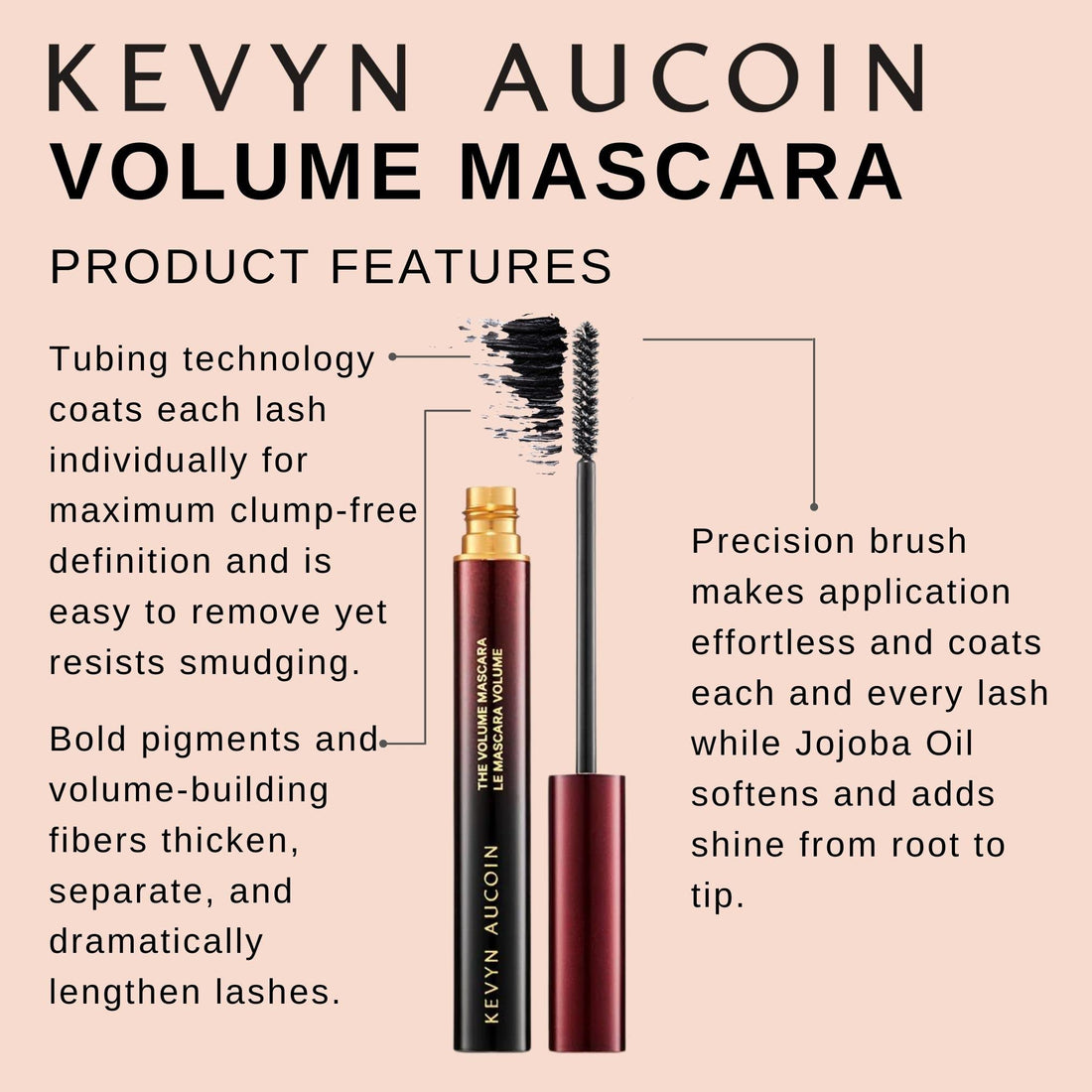 Kevyn Aucoin - The Volume Mascara - Rich Pitch Black Voluminous Mascara. 0.18 oz
