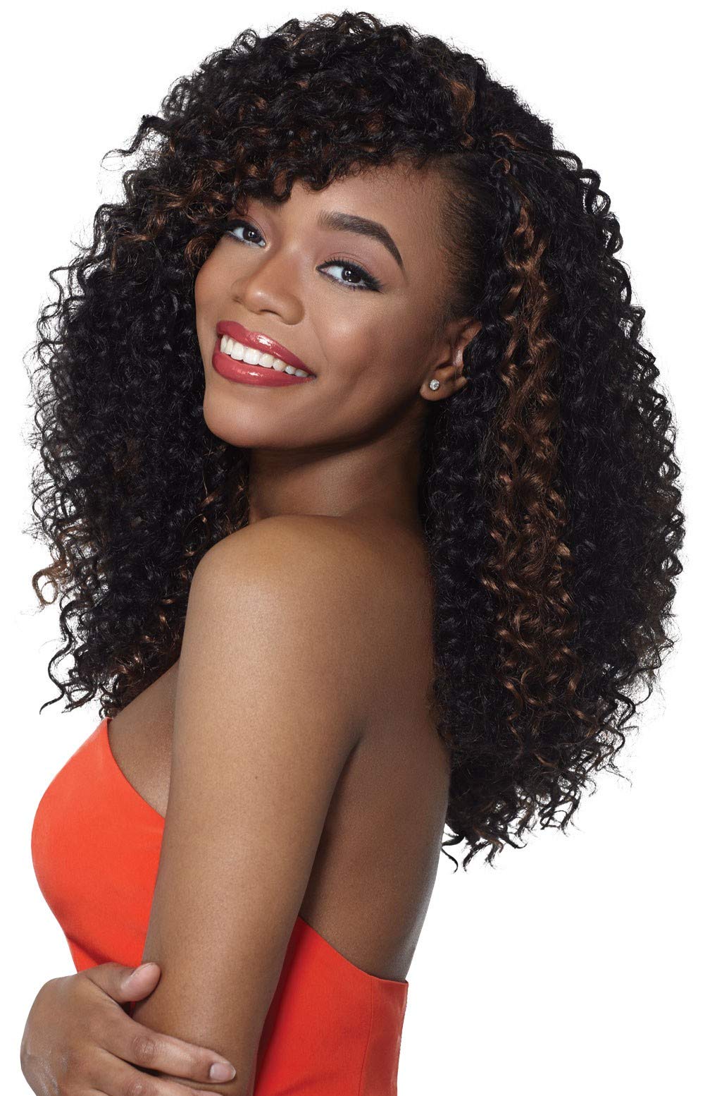 Outre Synthetic Hair Crochet Braids X-Pression Braid 4 In 1 Loop Bahamas Curl 14 (6-Pack, 1B) : 6-Pack, 1B