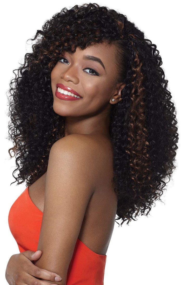 Outre Synthetic Hair Crochet Braids X-Pression Braid 4 In 1 Loop Bahamas Curl 14 (6-Pack, 1B) : 6-Pack, 1B