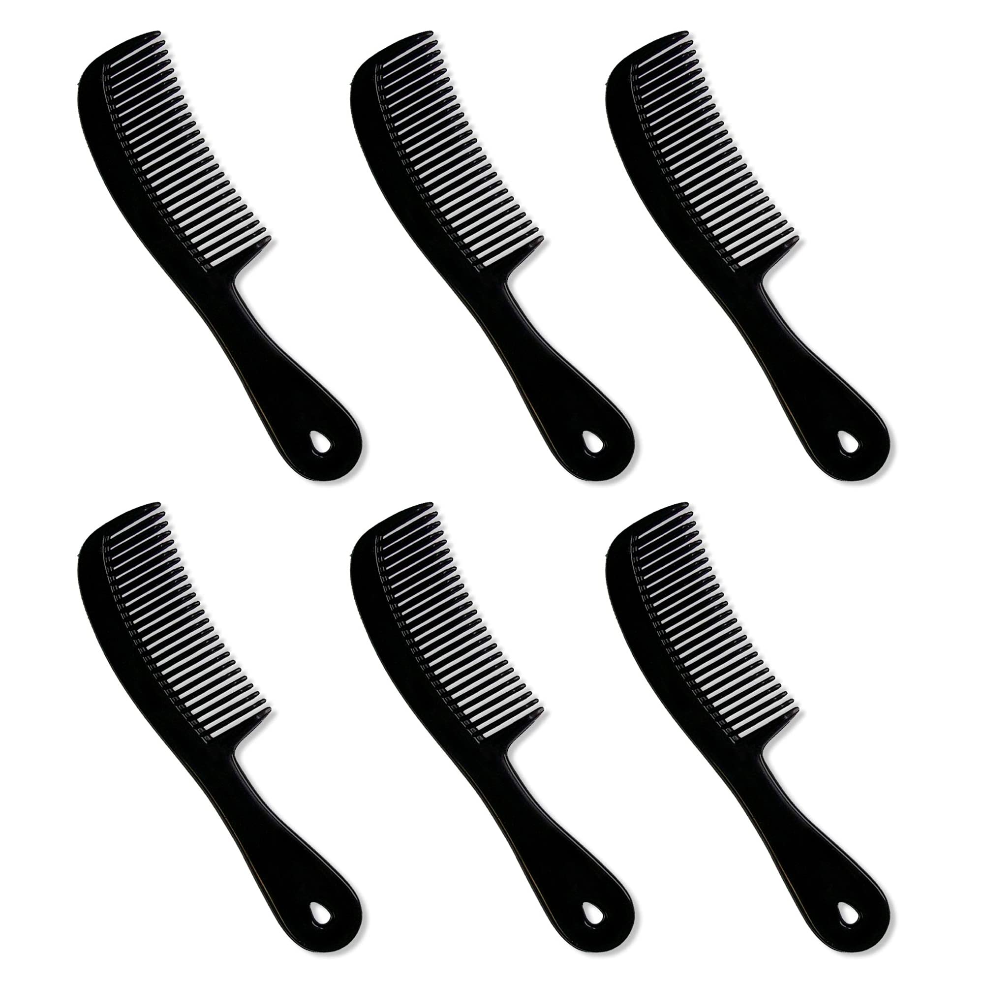 HAIR COMBS – PLASTIC HAIR COMBS - POCKET HAIR COMBS - HAIR COMBS FOR MEN - HAIR COMBS WITH HANDLE – UNBREAKABLE COMB - PACK OF 6
