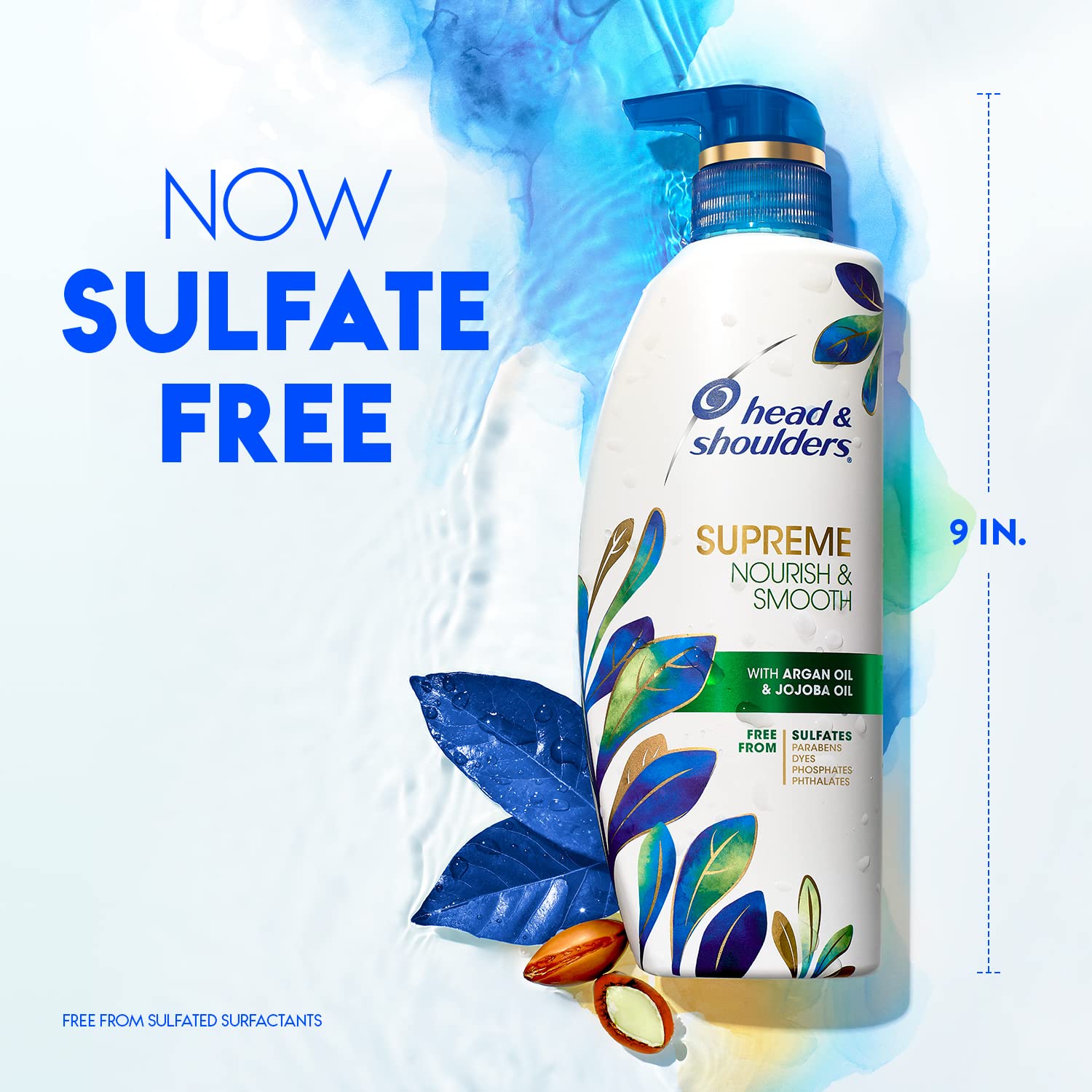 Head and Shoulders Supreme Scalp Care and Dandruff Treatment Shampoo and Conditioner Bundle, with Argan and Jojoba Oil, Nourish and Smooth Hair and Scalp