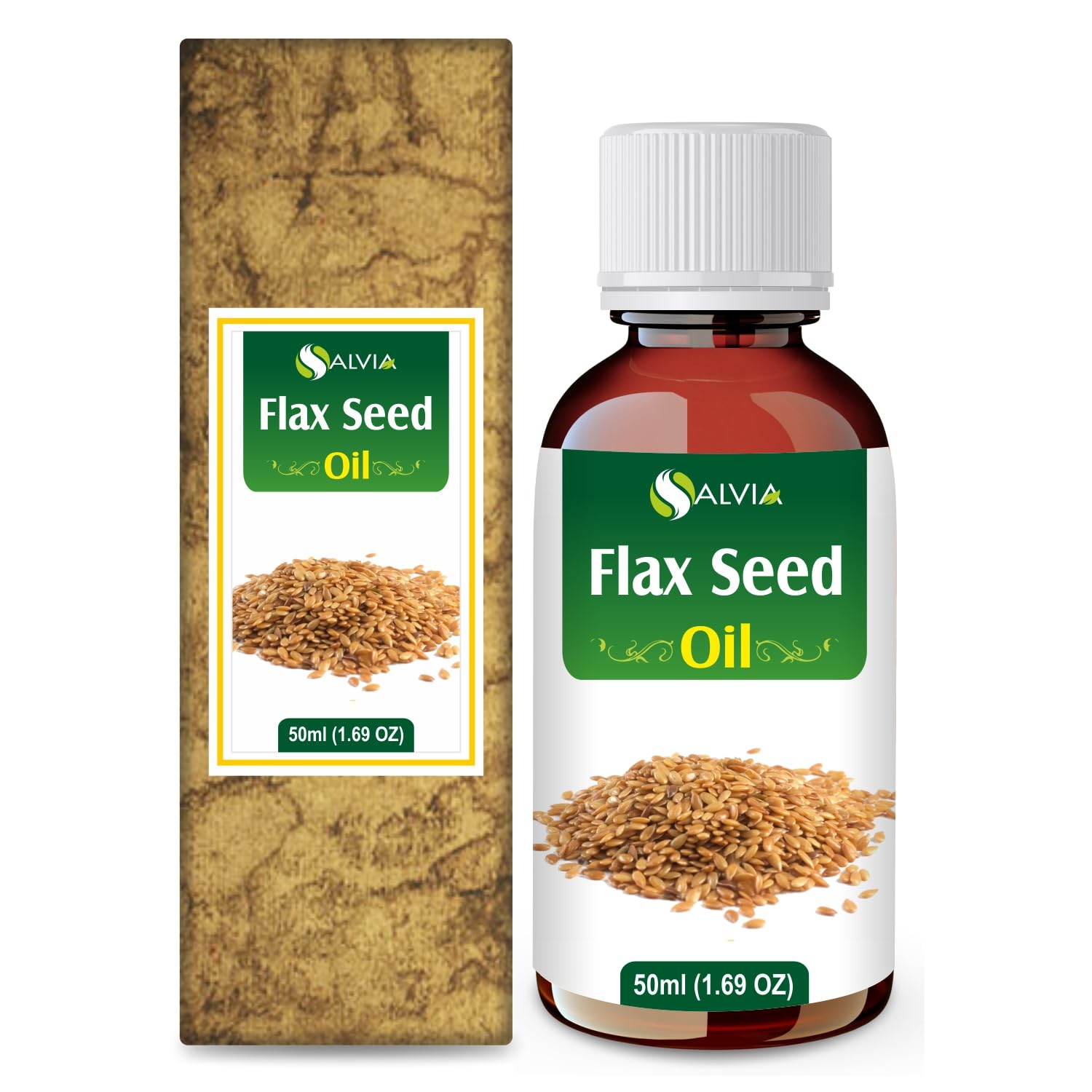 Flax Seed Oil 100% Natural Pure UNDILUTED Uncut Carrier Oil (1.69 fl oz)