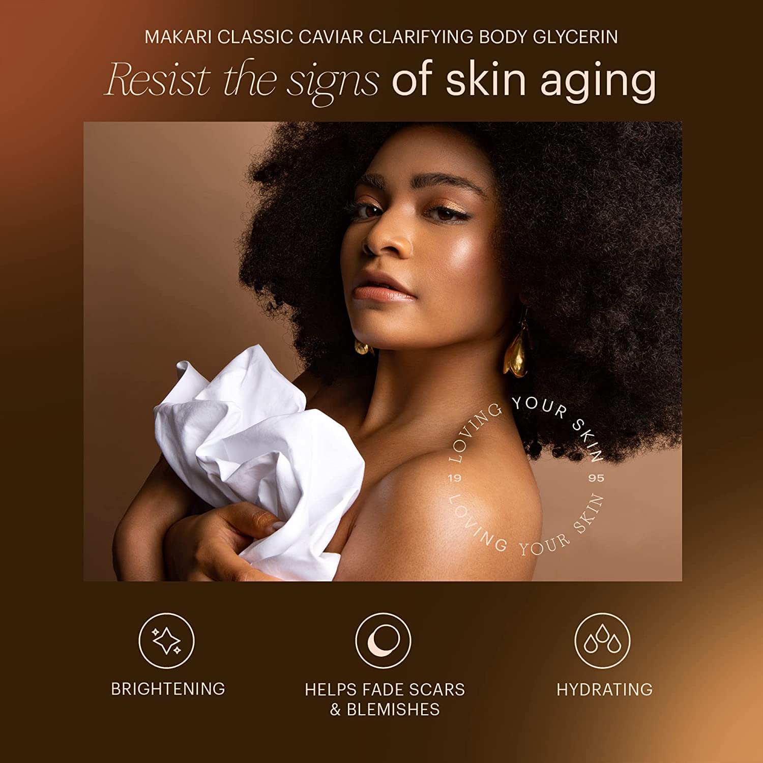 Makari Classic Caviar Skin Lightening Glycerin 5.1 Fl.Oz - Brightening Moisturizing Gel-Cream For Body - Daily Anti-Aging Treatment For Dark Marks, Acne Scars, Wrinkles,