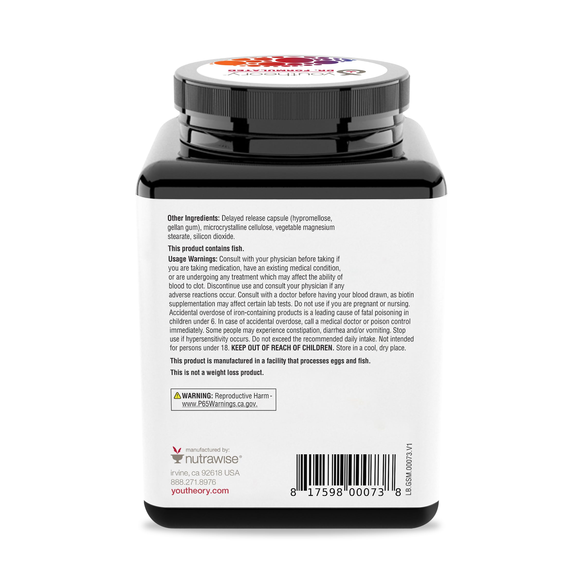 Youtheory High Potency Multi GLP-1 Support - High Absorption Multivitamins - for Immune Support & Bone Health - Gentle on Stomach - Vitamin D, C, Iron & More - 150 Vegetarian Capsules
