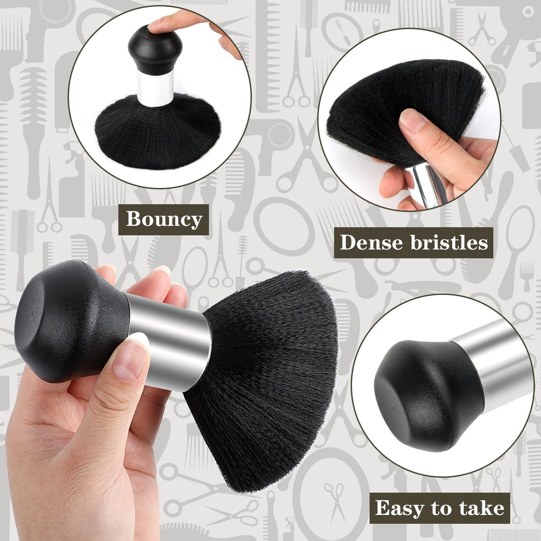 Professional Hair Cutting Cape with Neck Duster Brush, Salon Barber Cape, Hair Cutting Accessories (Multicolor Stripe)