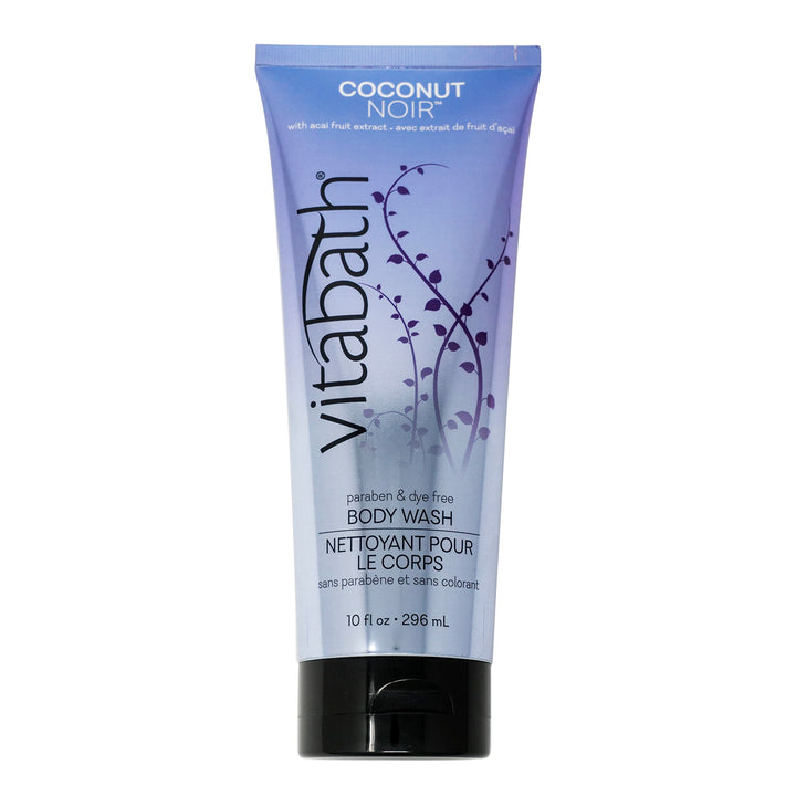 Vitabath Coconut Noir Body Wash Moisturizing Bath & Shower Cleanser Infused with Plum, Musk, Vanilla & Amber - Cruelty-Free, Paraben-Free - 10 oz