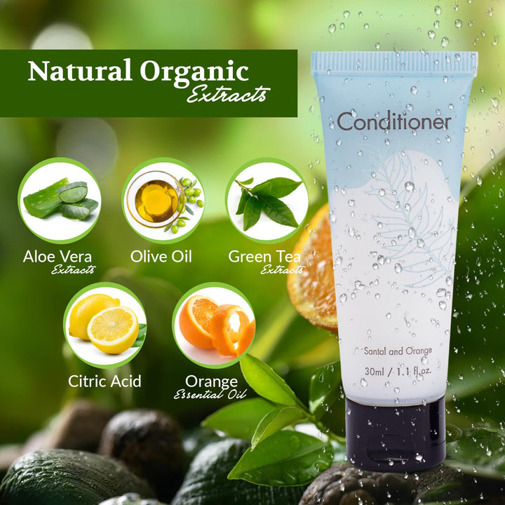 NISGUR Travel Size Conditioner Bulk Pack of Hotel Conditioner Leak Proof Hotel Supplies and Toiletries for Guests