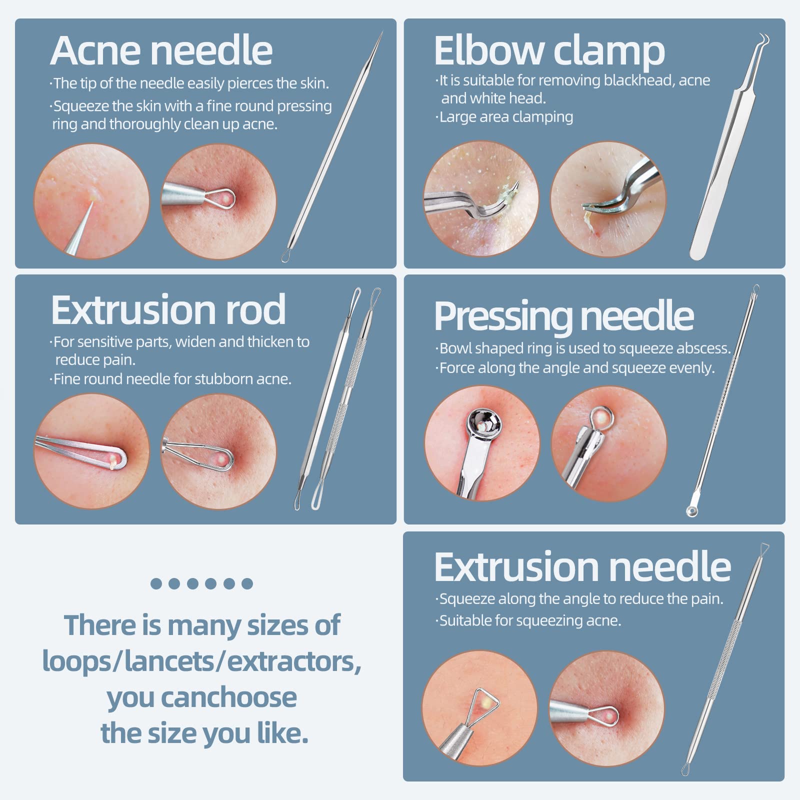 JPNK Blackhead Remover Tools Kits (6 Pcs)