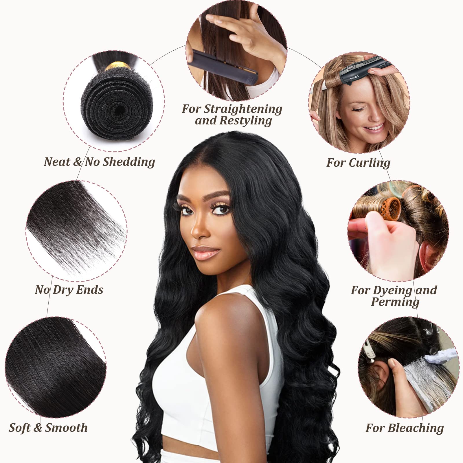Body Wave Hair One Bundle 100% Human Hair Wavy Sew in Weft Extensions 20 Inch 100g/bundle Peruvian Virgin Hair Weave #30 Auburn