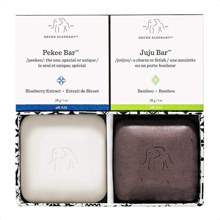 Drunk Elephant Juju and Pekee Baby Bar Duo - 28 g/1 oz Each - Clean Clinical Skincare - Cruelty-Free - Dermatologist-Tested - Free of Essential Oils, Silicones, and Fragrance
