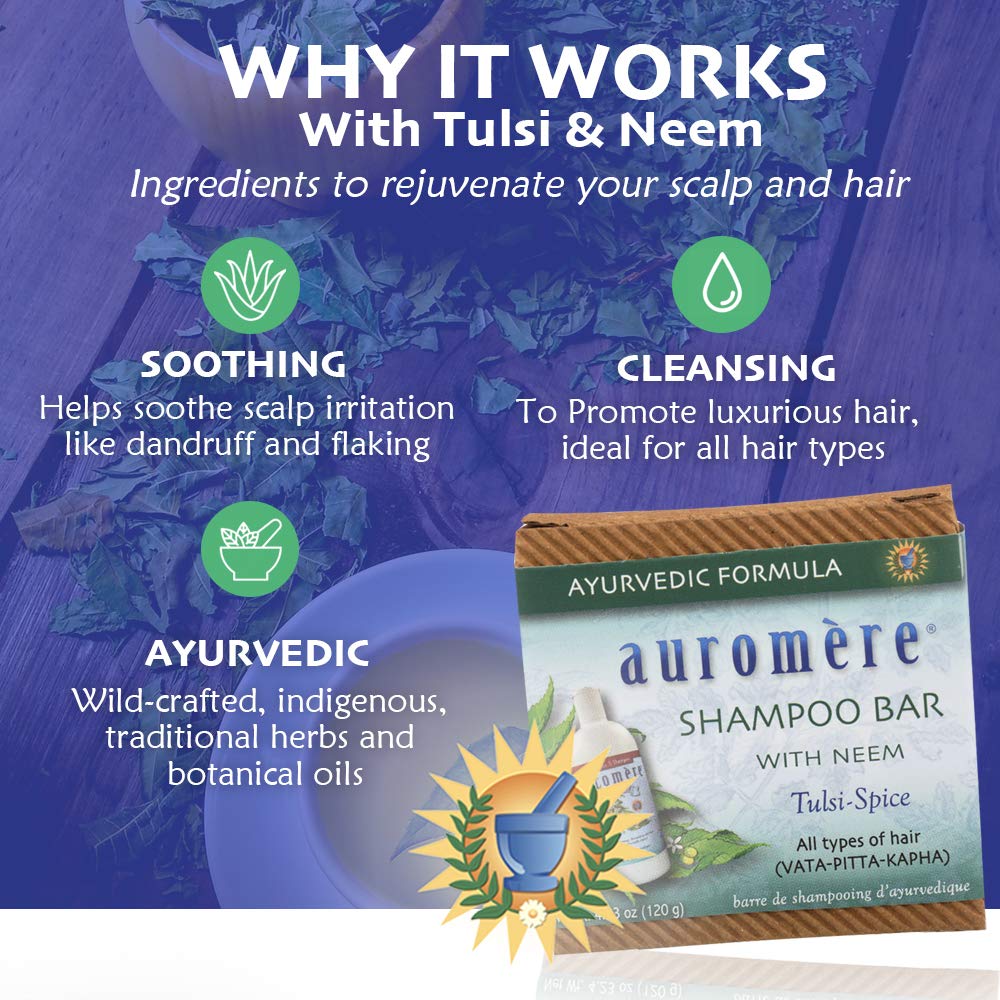 Auromere Ayurvedic Shampoo Bar, 4.85 Ounce