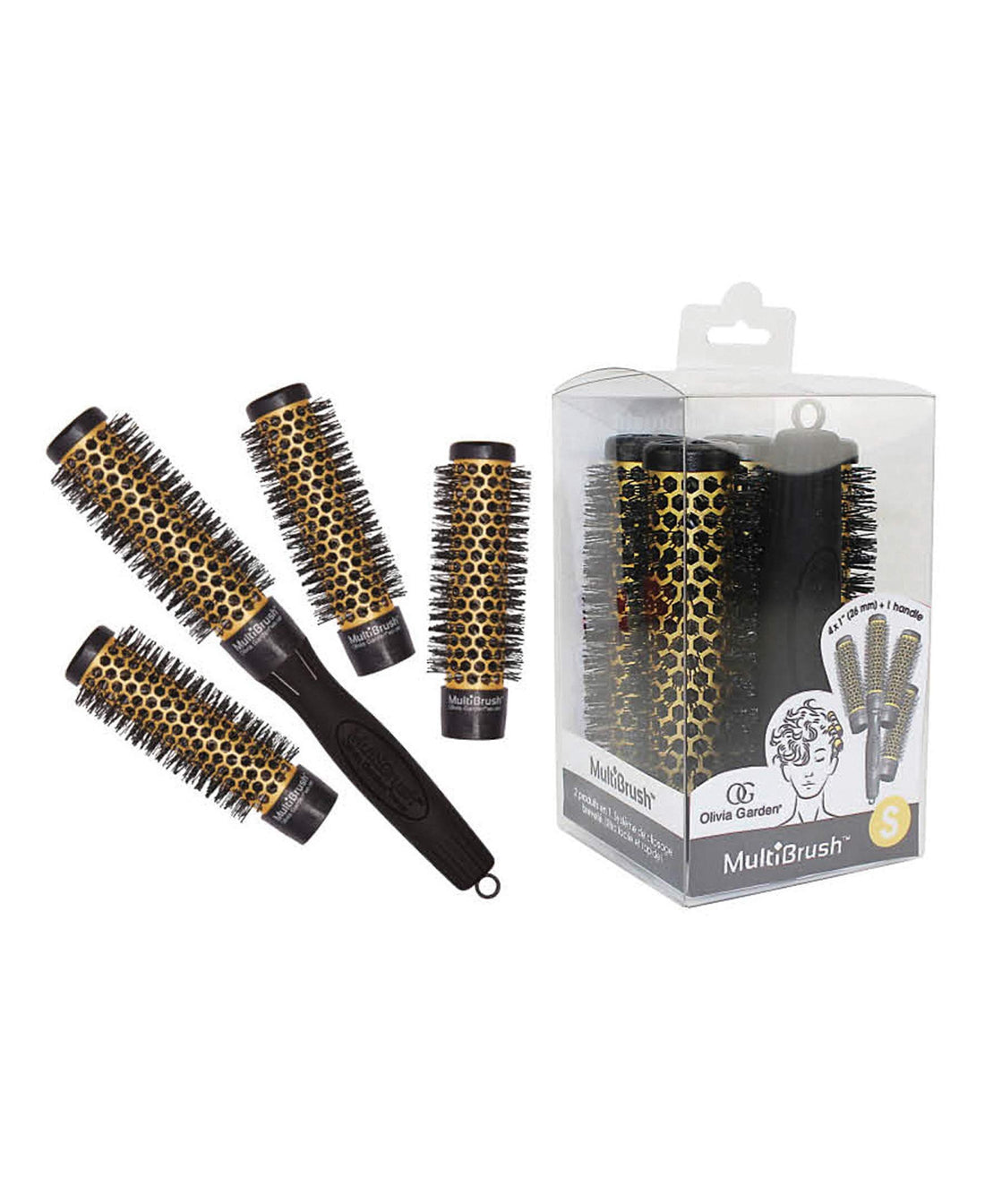Olivia Garden Detachable Multibrush, 5- Piece Kit, 1 26mm