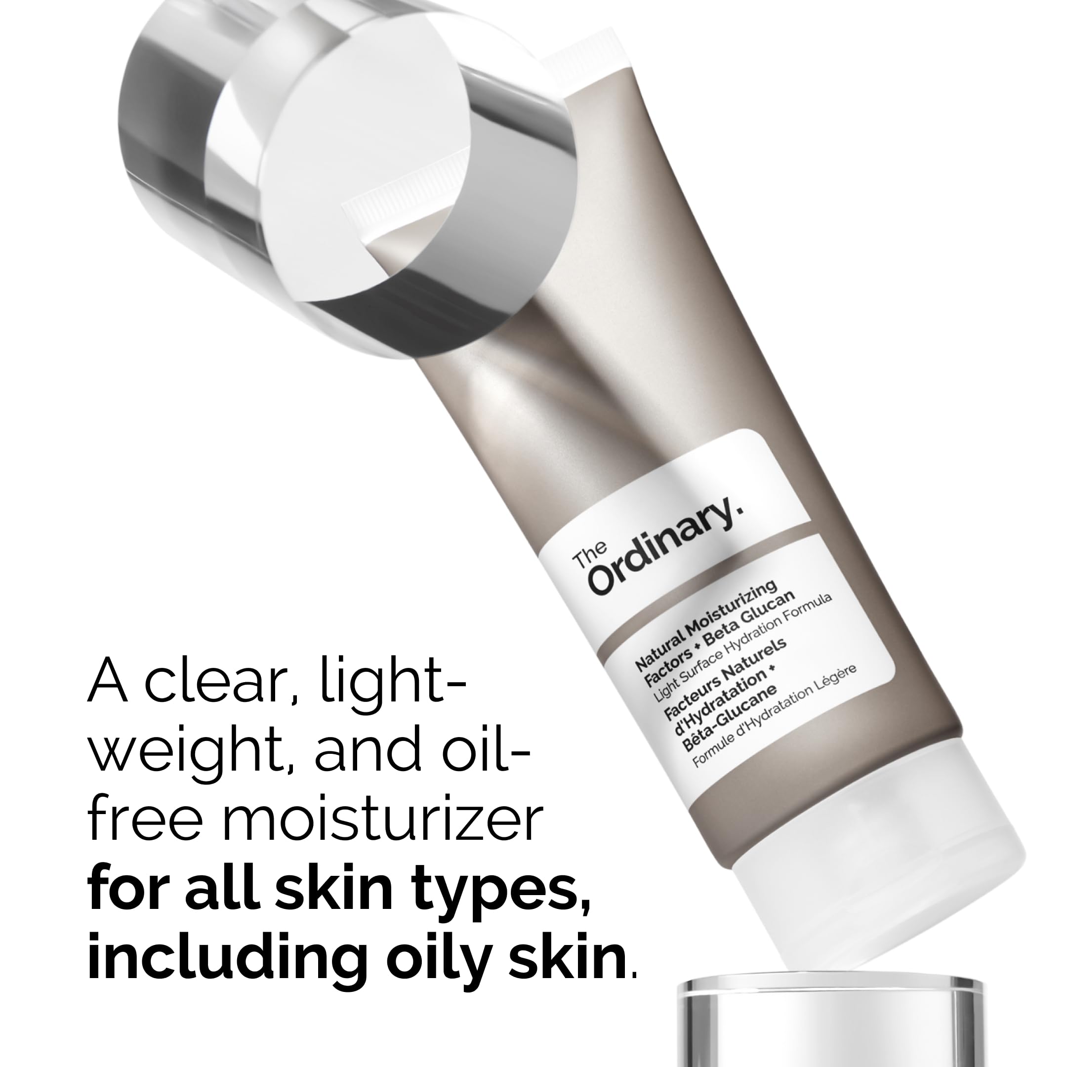 The Ordinary Natural Moisturizing Factors + Beta Glucan, Lightweight Gel Moisturizer for All-Day Hydration, 3.4 Fl Oz