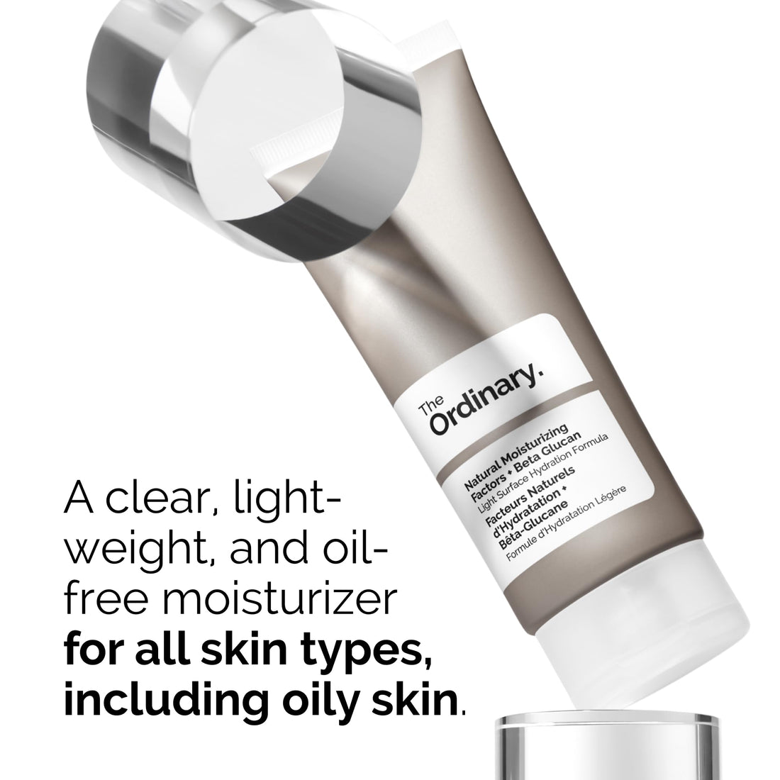 The Ordinary Natural Moisturizing Factors + Beta Glucan, Lightweight Gel Moisturizer for All-Day Hydration, 3.4 Fl Oz