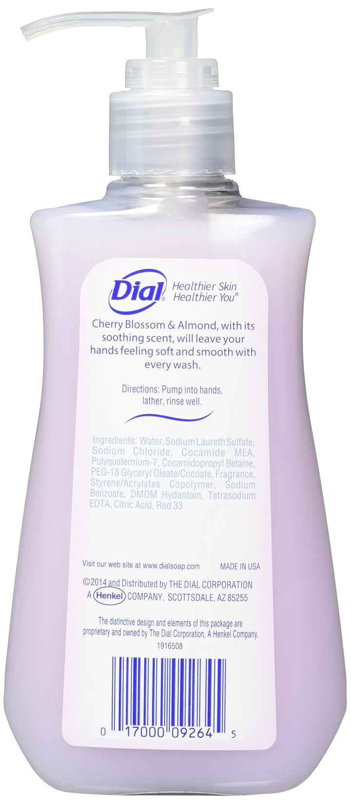 Dial Cherry Blossom & Almond Hand Soap with Moisturizer, 7.5 Fl Oz (Pack of 6)