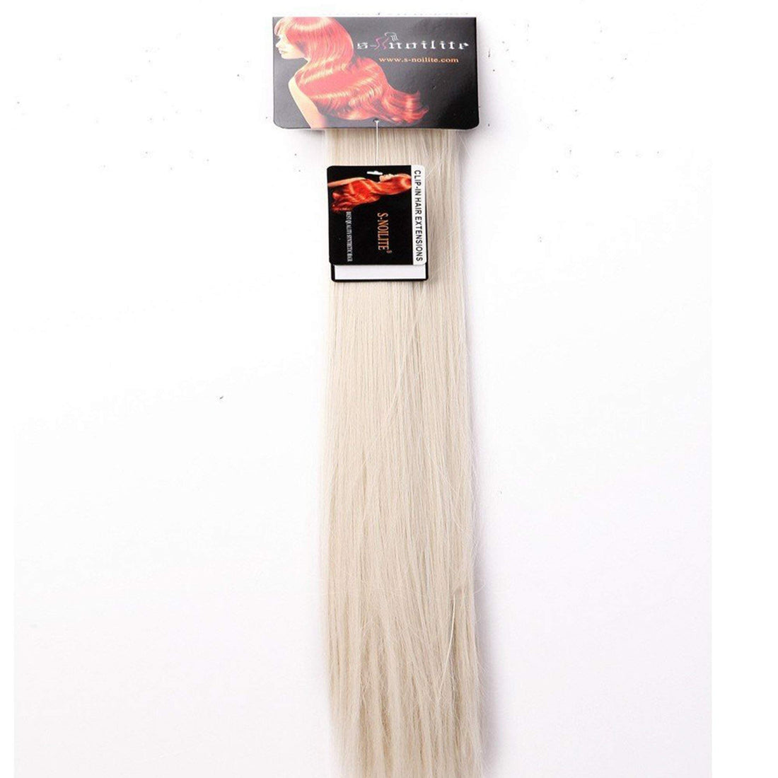 S-noilite Trendy 26 Inches-Straight 3/4 Full Head One Piece 5clips Clip in Hair Extensions Long (Light Blonde)
