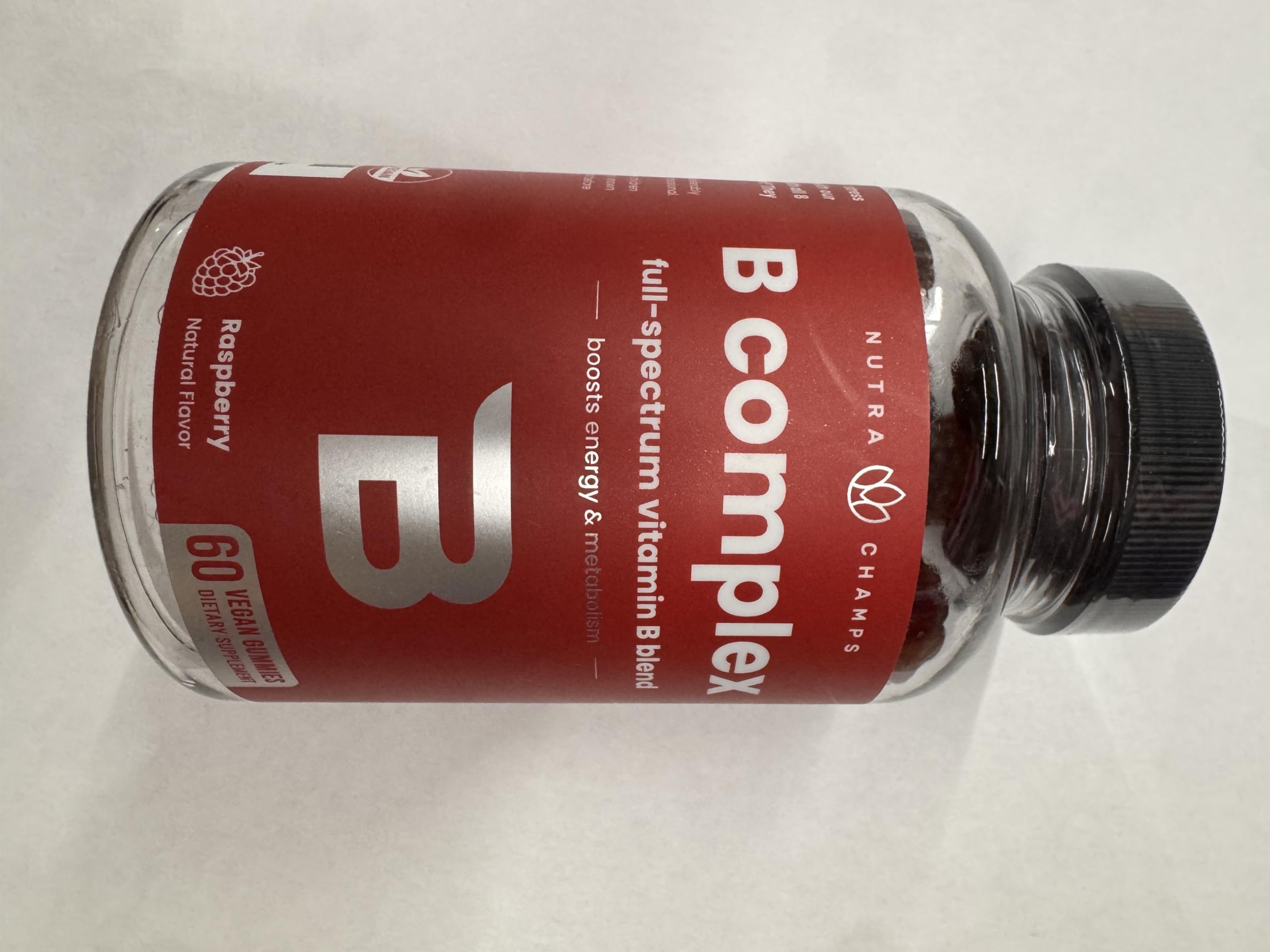 NutraChamps Vitamin B Complex Gummies, Vitamin B Gummies Boosts Energy & Metabolism, B Complex Vitamins B1, B2 (Riboflavin), B3 (Niacin), B5, B6, B7 (Biotin), B9 (Folic Acid), Methyl B12