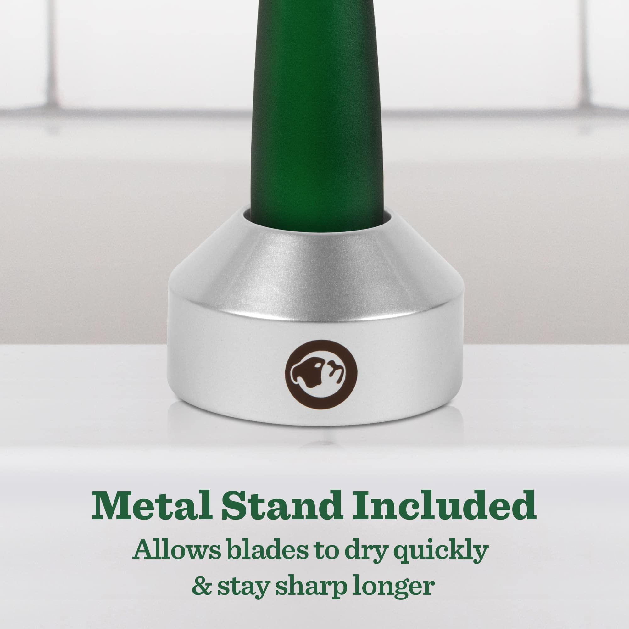 Bulldog Mens Skincare and Grooming Original Recycled Glass Handle Razor with Razor Stand