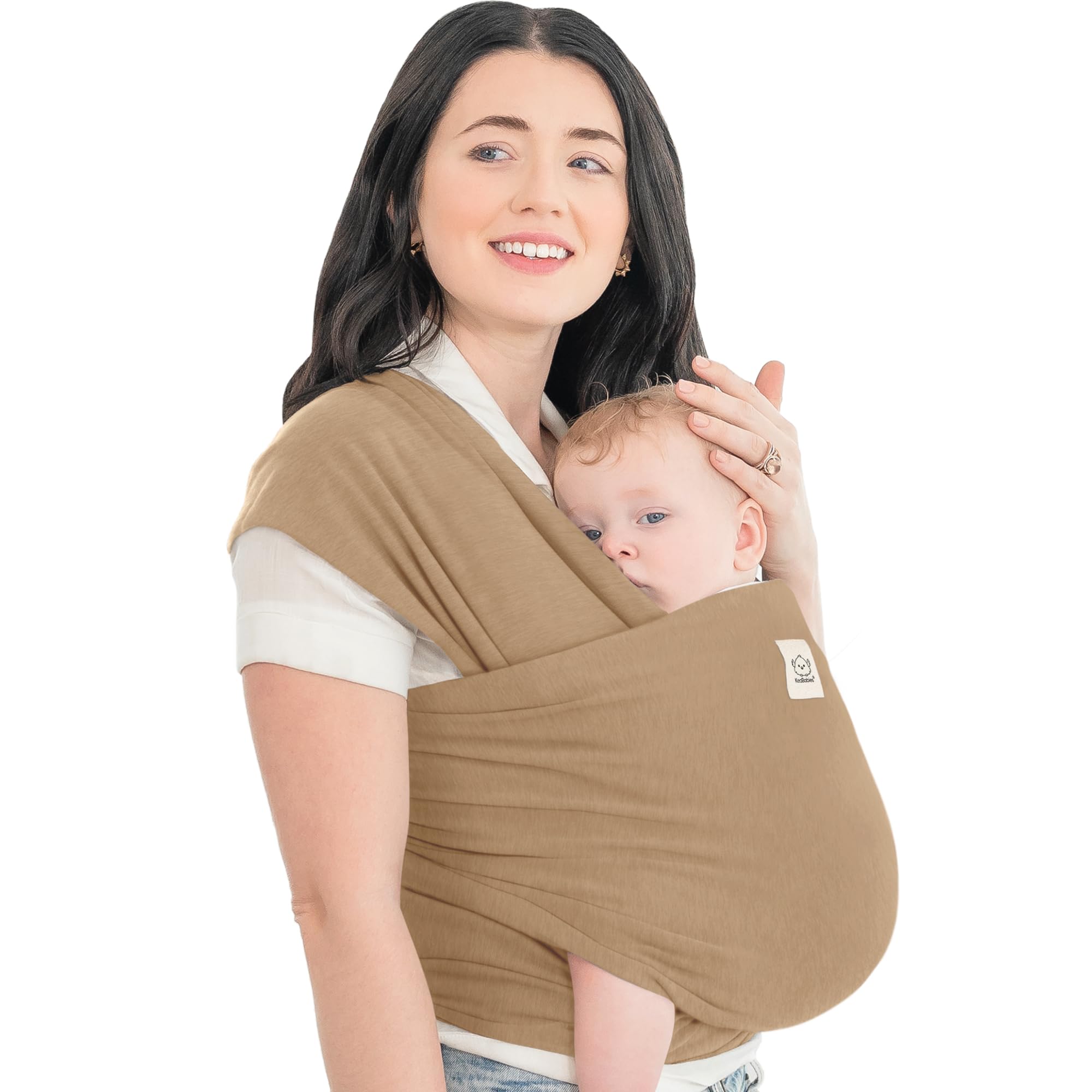 KeaBabies Baby Wrap Carrier - All in 1 Original Baby Carrier Newborn to Toddler Sling, Easy to Wear, Hands Free Bonding, Lightweight, Breathable Infant Wraps (Warm Hearth)
