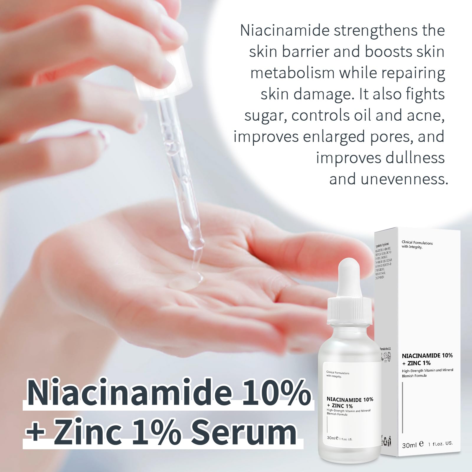 Anti Aging Face Serum Set 2PCS, Niacinamide & Hyaluronic Acid Serums for Wrinkles and Fine lines, Improves Skin Texture, Moisturising Set Oil Control & Pore Shrinkage for All Skins