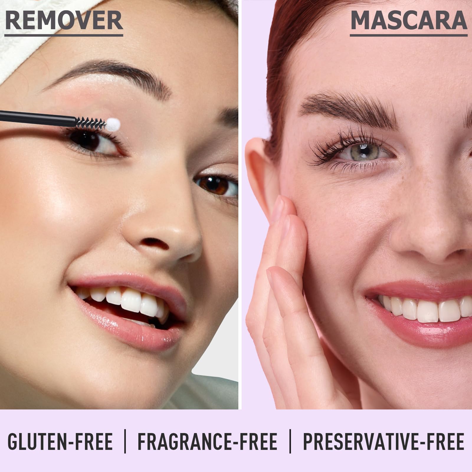 UCANBE Volumizing Mascara & Eyelash Remover Gift Set - Waterproof, Smudge-Proof Long-Lasting Black Mascara & Nourishing Lash Remover Eye Makeup Kit- Ideal Travel Companion, Gentle for Sensitive Eyes