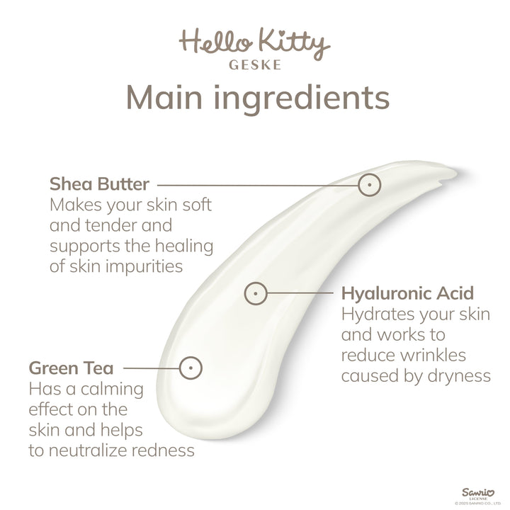 GESKE x Hello Kitty Ultra Hydrating Mask | Pair with Sonic Warm & Cool Mask | Moisturizing & Hydrating Face Mask Lotion | Vegan | Hydrating Moisturizers & Creams | Daily Care | Best Facial Mask