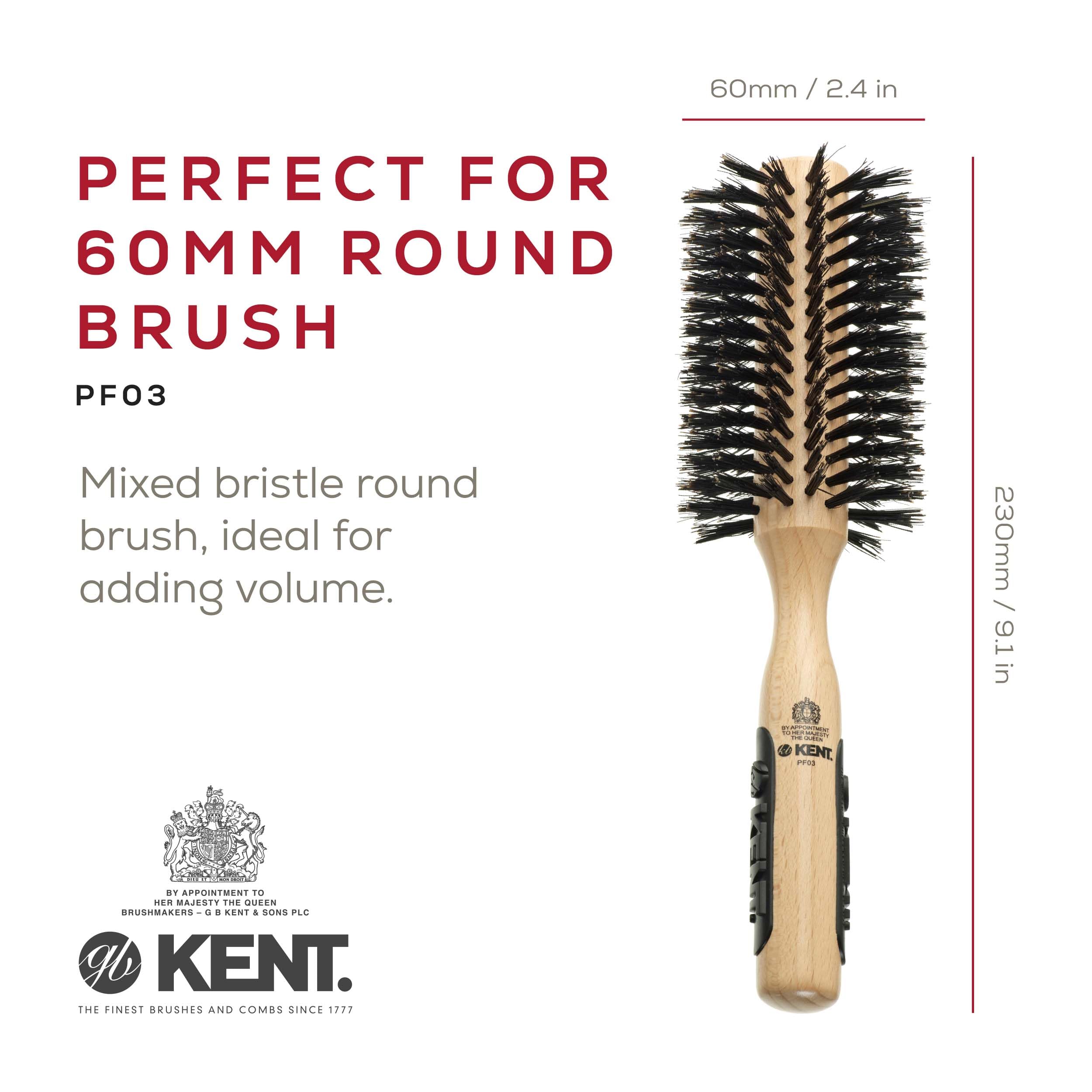 Kent Pure Bristle Medium Radial Brush, Wood