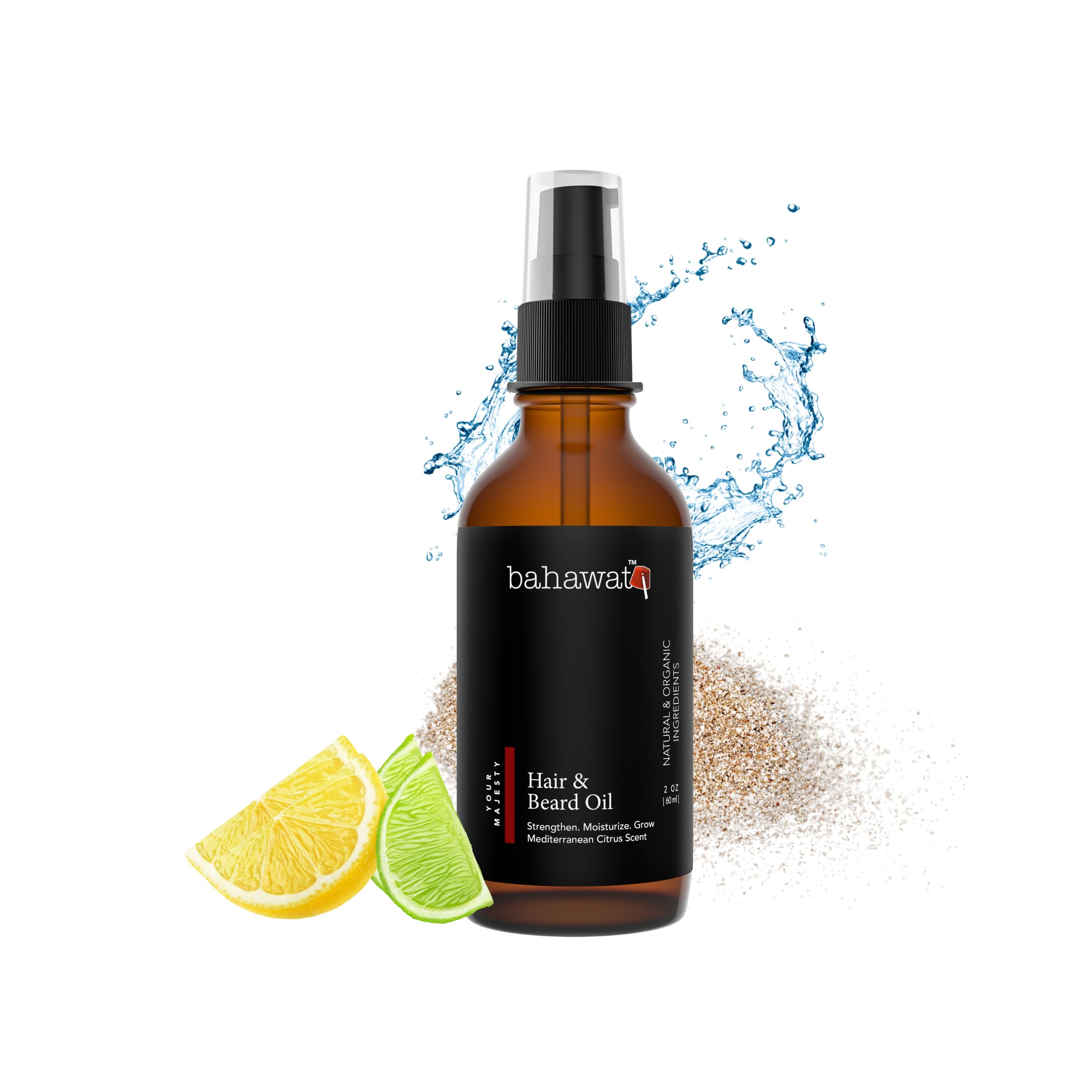 BAHAWAT - Best Beard Oil- Made with 9 most potent organic & natural oils with Argan, Almond, Avocado,Jojoba, Grapeseed,Black Seed,Castor,Sunflower Oils | Moisturizing & Softening | Beard Nourishment