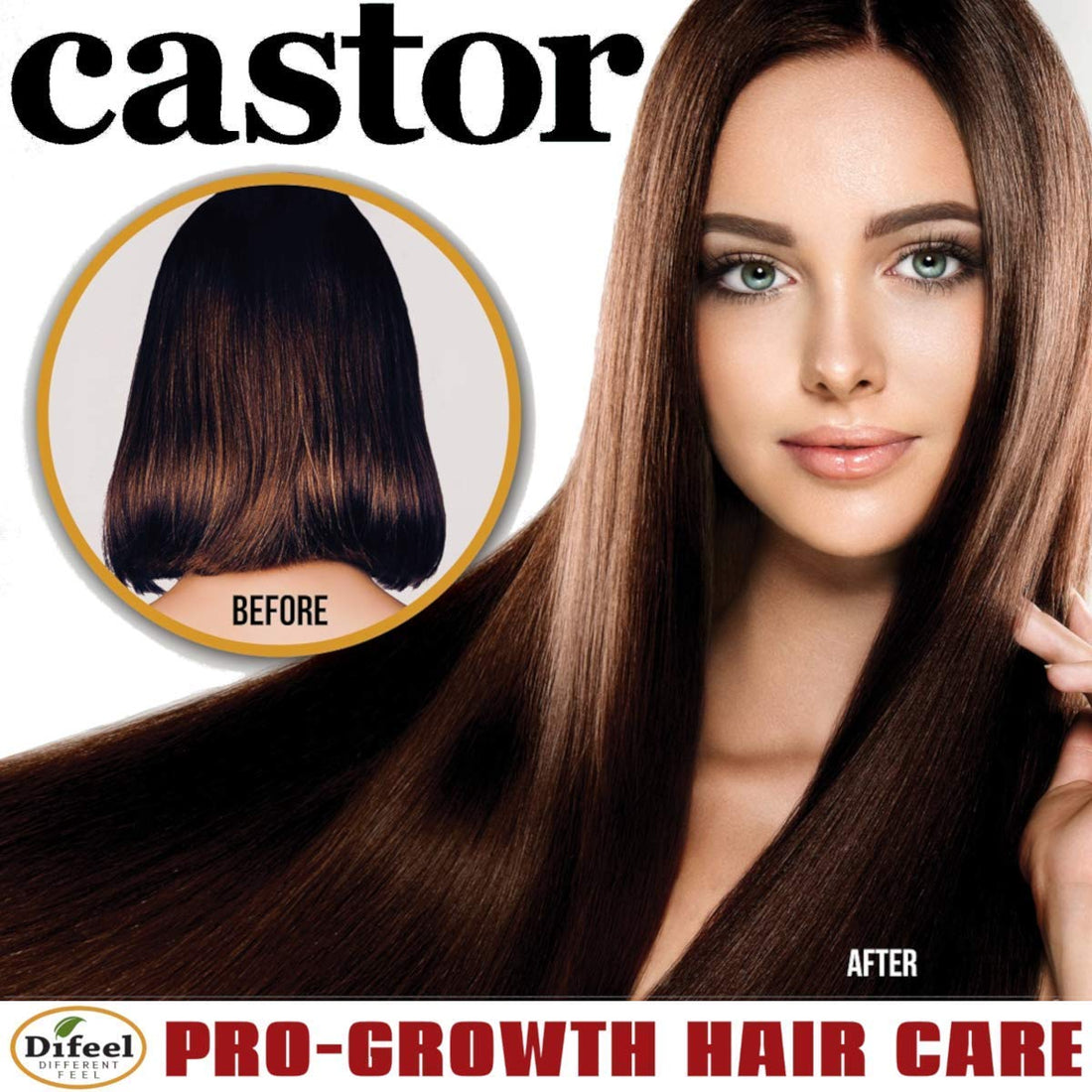 Difeel Castor Pro-Growth Leave-in Conditioning Spray 8 oz. - Large Bottle