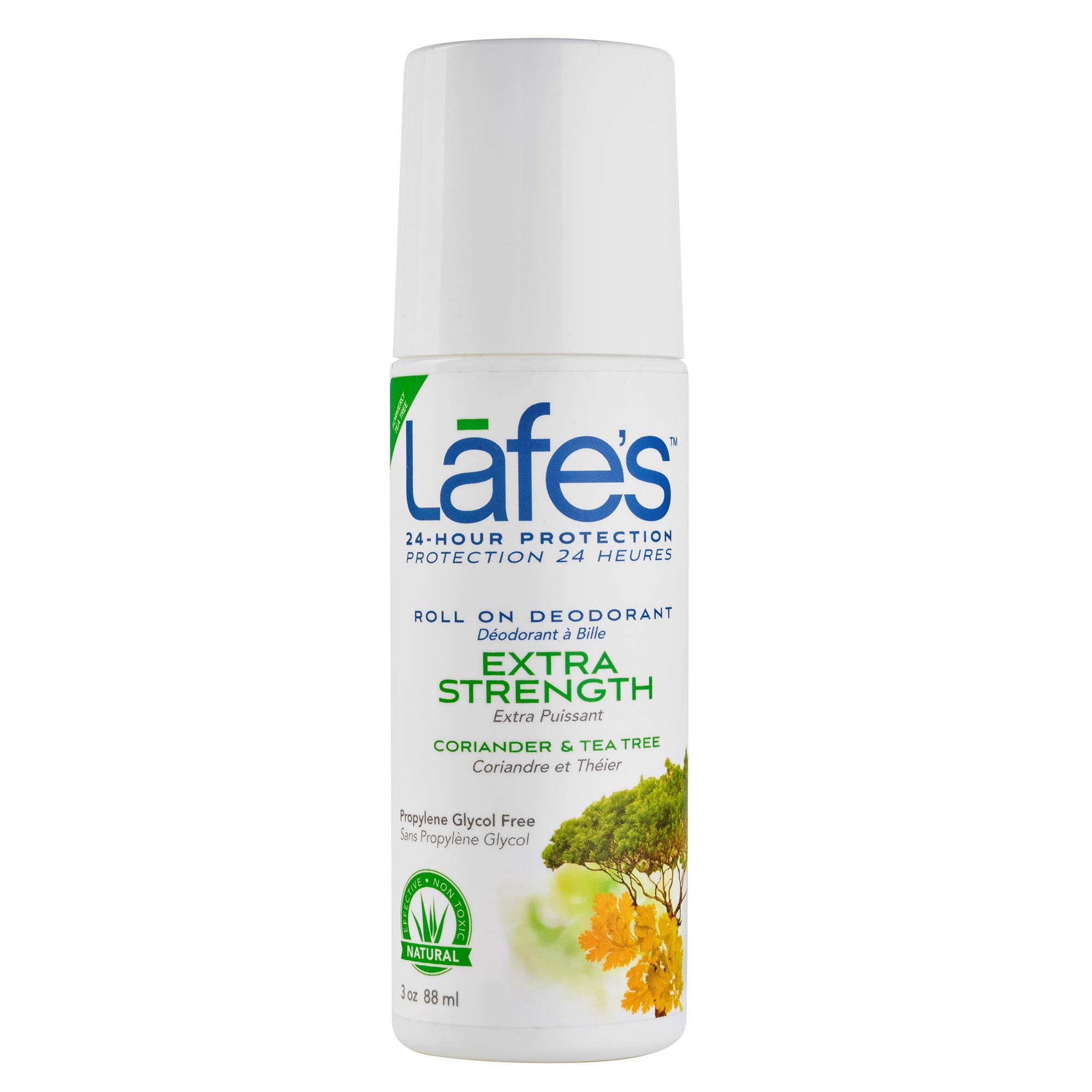 Lafe's Roll-On Deodorant, Coriander & Tea Tree, 2.5 Ounce (3 Count)