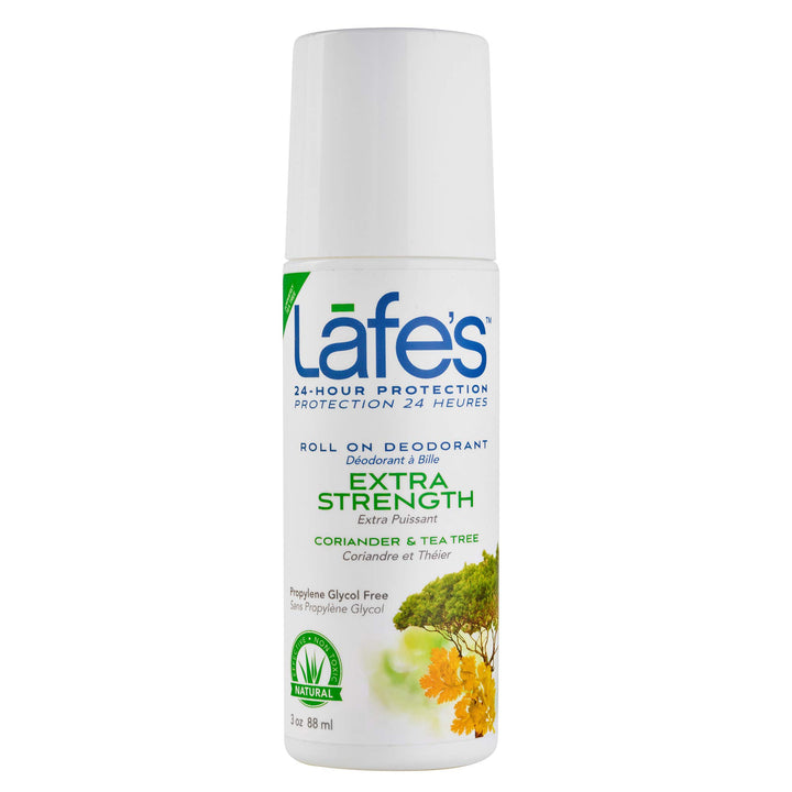 Lafe's Roll-On Deodorant, Coriander & Tea Tree, 2.5 Ounce (3 Count)