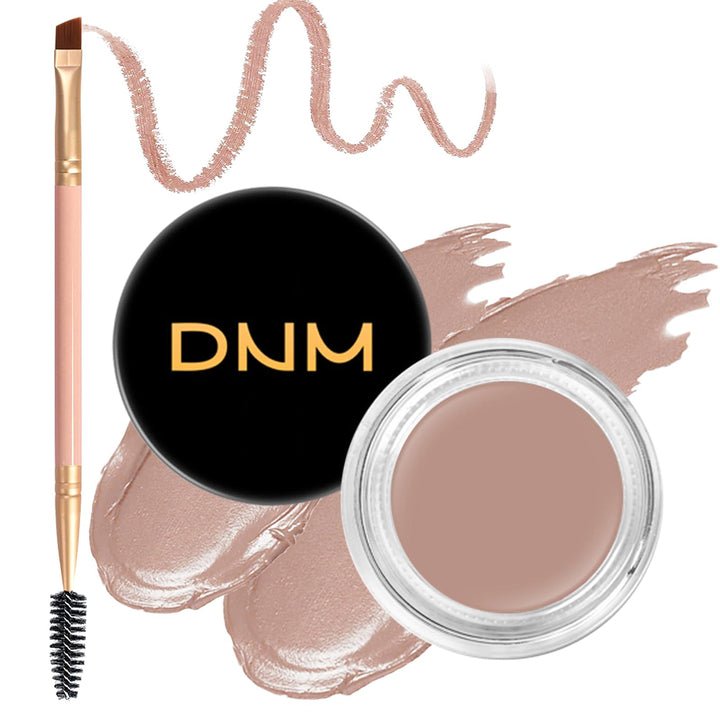 BEFIVECOK 2Pcs Brow Pomade Set with Dual-ended Eyebrow Brush, High pigment Water proof Natural finish Eyebrow Makeup Set with Eyebrow Brush for Women and Girls(02#)