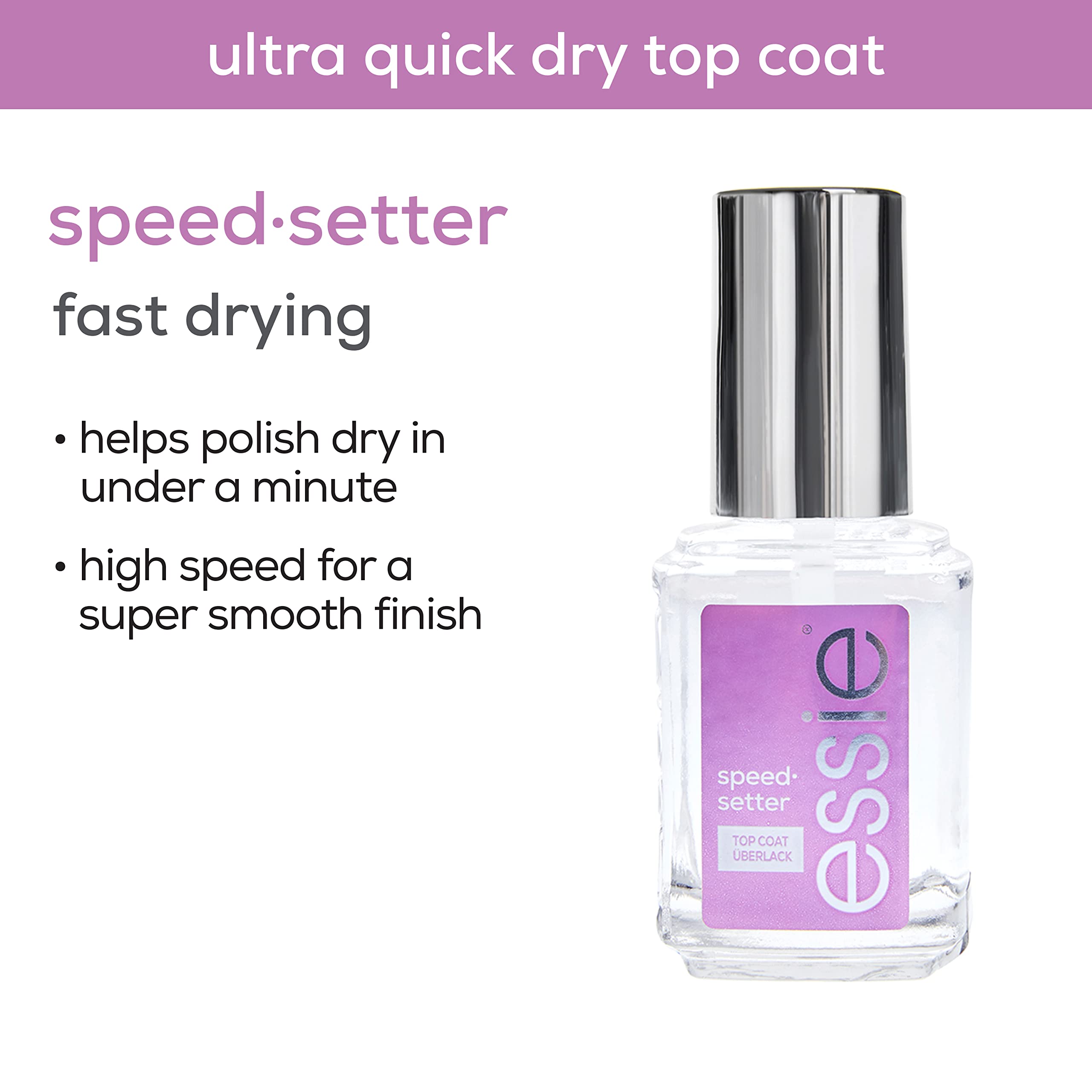 essie speed.setter ultra fast dry top coat, ultra fast dry top coat, 0.46 fl. oz.