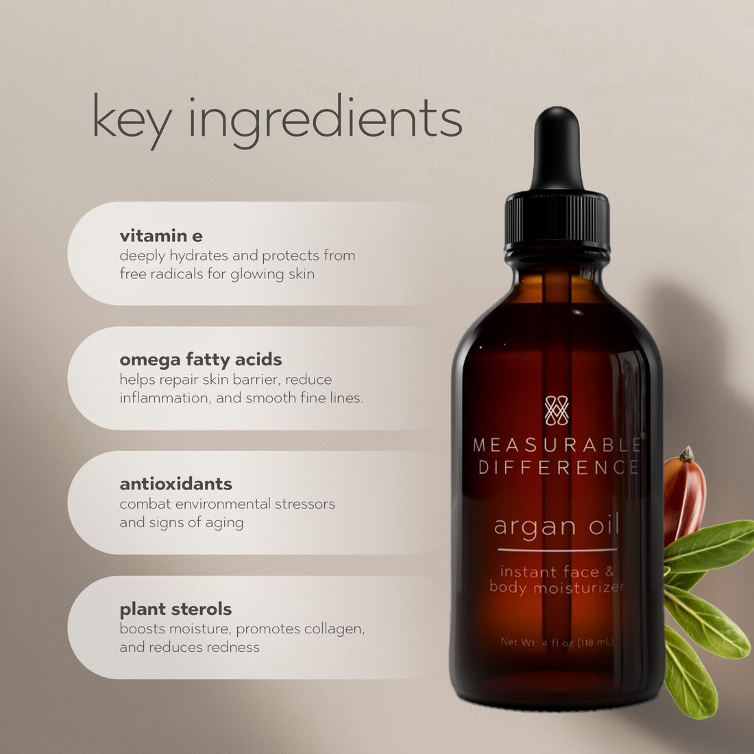 Chrislie Measurable Difference Face and Argan Body Oil, 4 Fluid Ounce