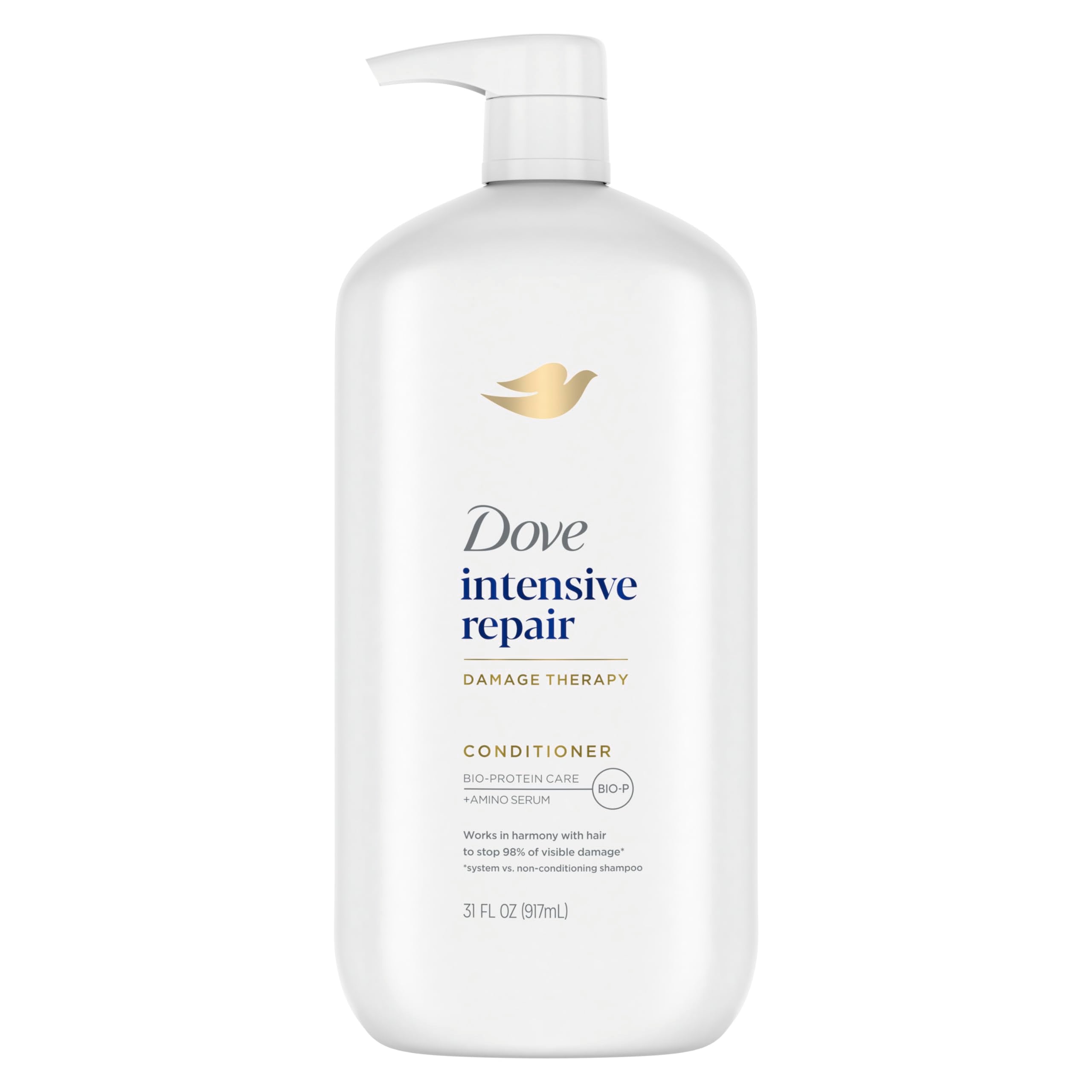 Dove Hair Nutritive Solutions Repairing Conditioner with Pump for Damaged Hair Intensive Repair Deep Conditioner with Keratin Actives 31 oz, Pack of 4