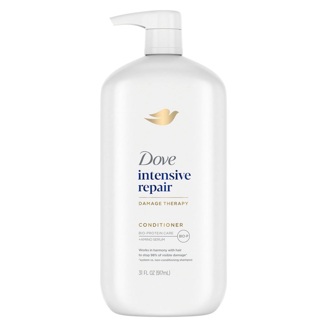 Dove Hair Nutritive Solutions Repairing Conditioner with Pump for Damaged Hair Intensive Repair Deep Conditioner with Keratin Actives 31 oz, Pack of 4