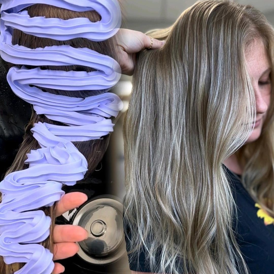 Pallure Bright Blonde Hair Toning Foam Conditioner, Reduces Brassiness And Yellow Tones – For Blonde, Silver, Ash Hair, Vegan and Cruelty Free, 250 ml