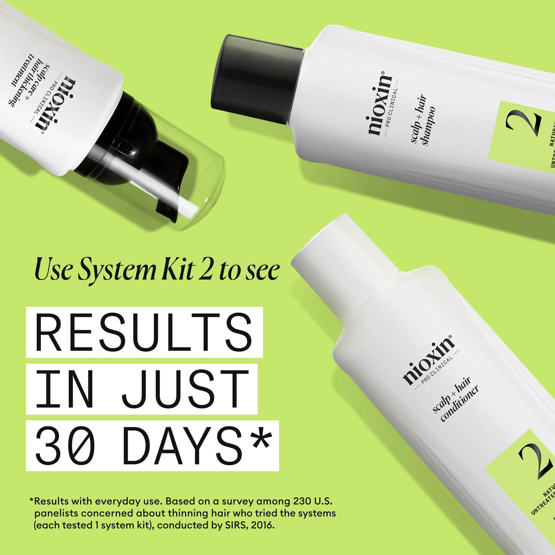 Nioxin Scalp + Hair Thickening System 2 Leave on Treatment, For Natural Hair with Progressed Thinning, 6.8 oz (Packaging May Vary)
