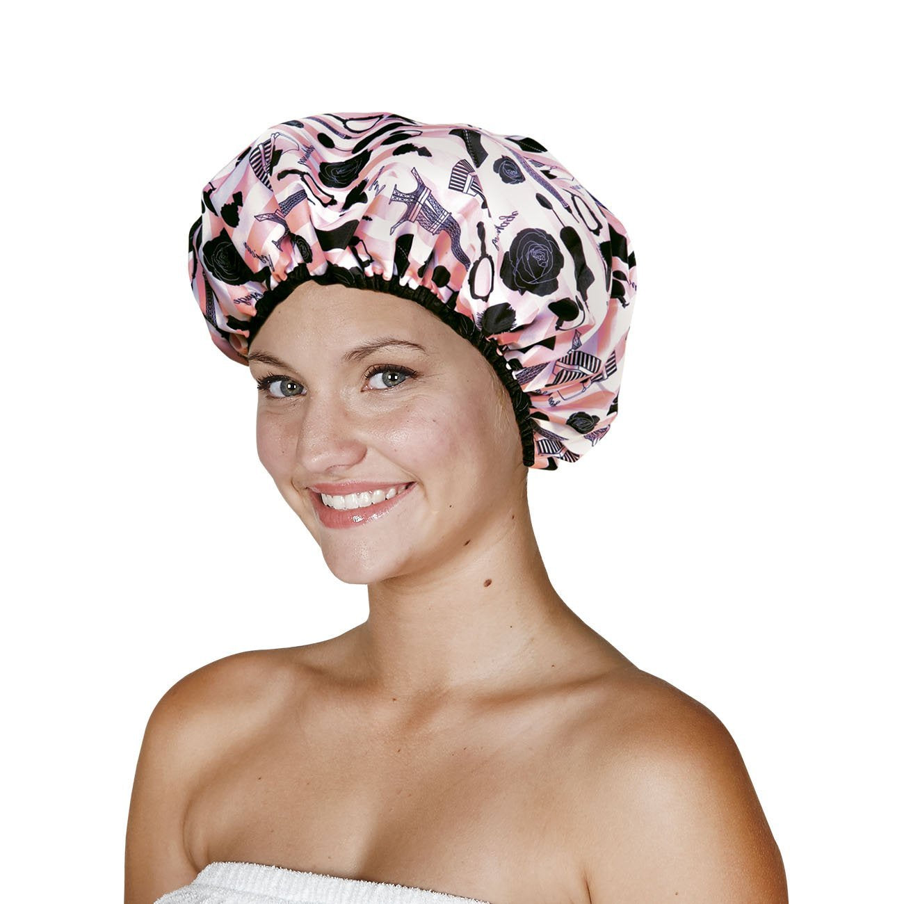 Betty Dain Socialite Collection Terry Lined Shower Cap, Boudoir