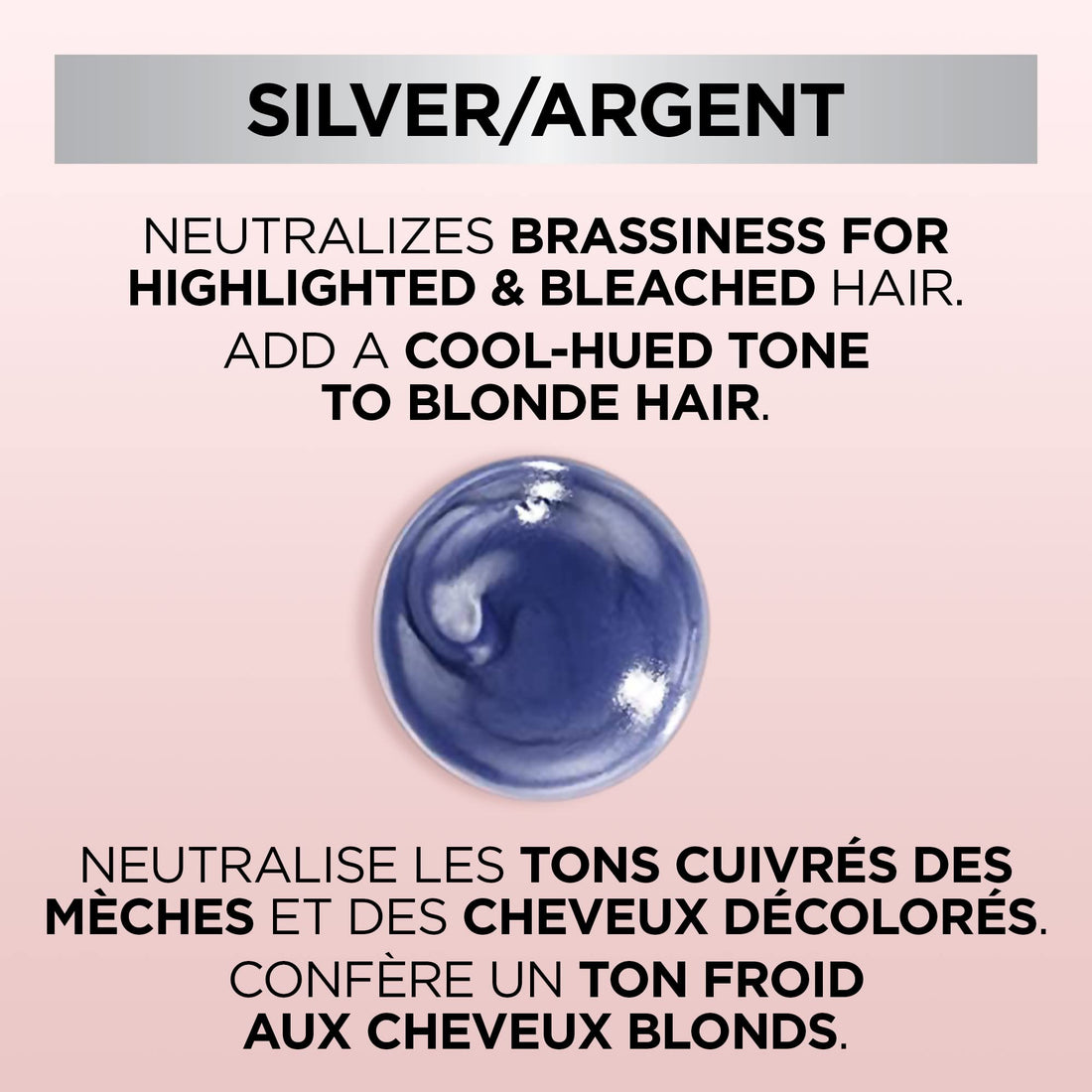 L'Oreal Paris Le Color Gloss One Step In-Shower Toning Hair Gloss, Neutralizes Brass, Conditions & Boosts Shine, Silver, 4 Ounce