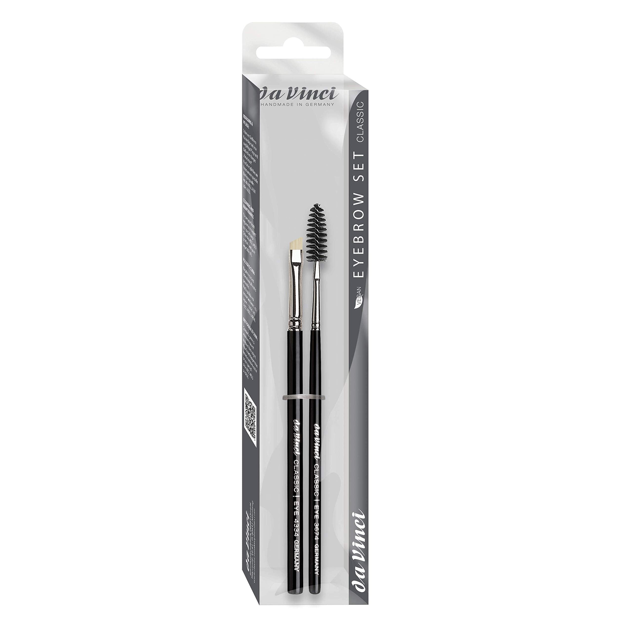 da Vinci Cosmetics Series 4805 Classic Eyebrow & Eyelash Brush Set/Synthetic Fibers, 0.5 Pound