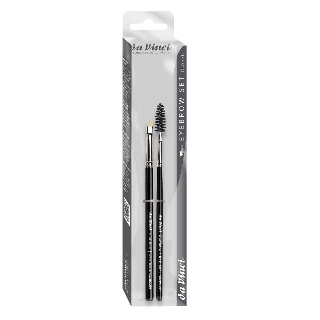 da Vinci Cosmetics Series 4805 Classic Eyebrow & Eyelash Brush Set/Synthetic Fibers, 0.5 Pound