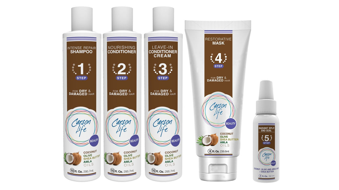 Carson Life Leave In Spray Conditioner - Repair Conditioner for Color Treated Hair - Sulfate and Paraben Free - Made with Coconut, Olive and Amla Oils - Shea Butter For Dry or Damaged Hair