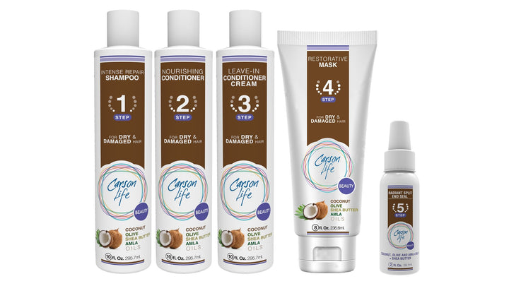 Carson Life Leave In Spray Conditioner - Repair Conditioner for Color Treated Hair - Sulfate and Paraben Free - Made with Coconut, Olive and Amla Oils - Shea Butter For Dry or Damaged Hair