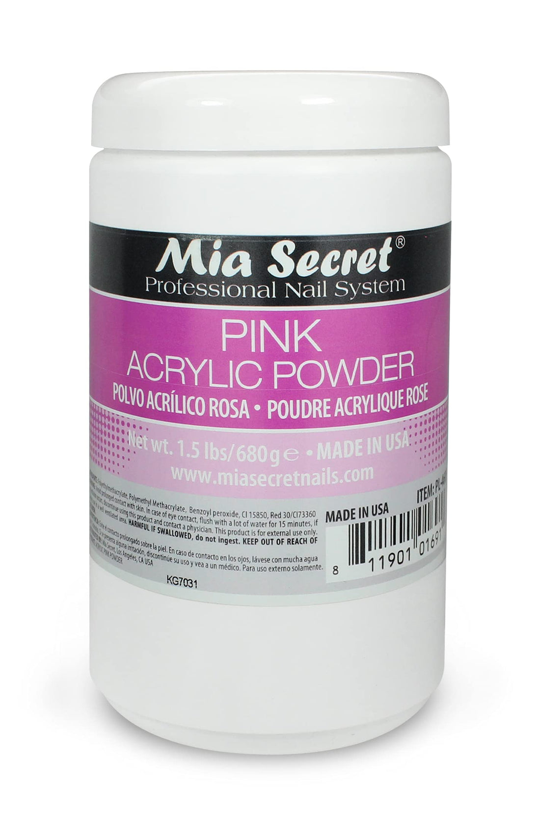 Mia Secret pink Acrylic Powder 1.5 lbs - Made in USA