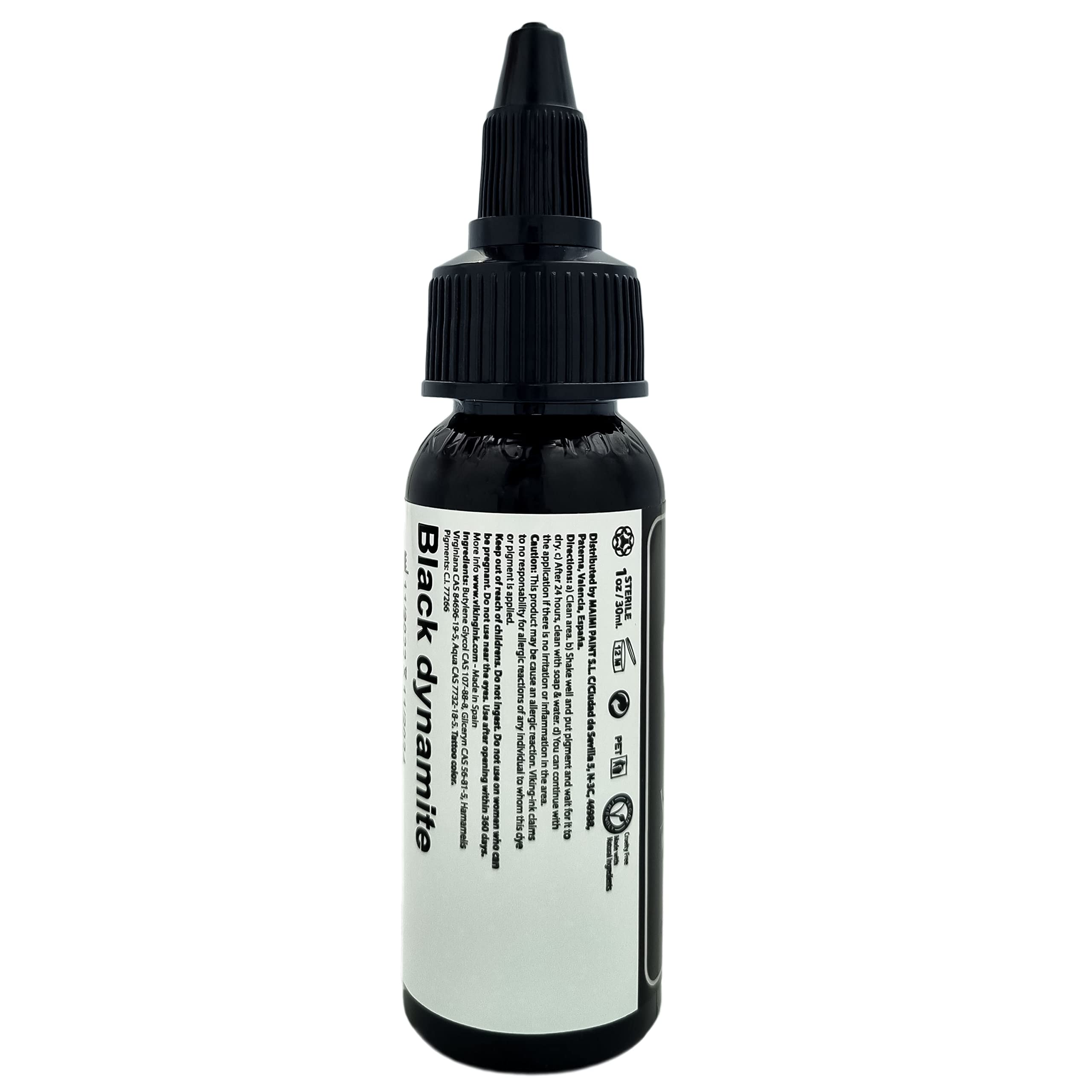 Viking-Ink B&W 1Oz: Tinta Para Tatuaje. Black Dynamite 1Oz (30Ml.)