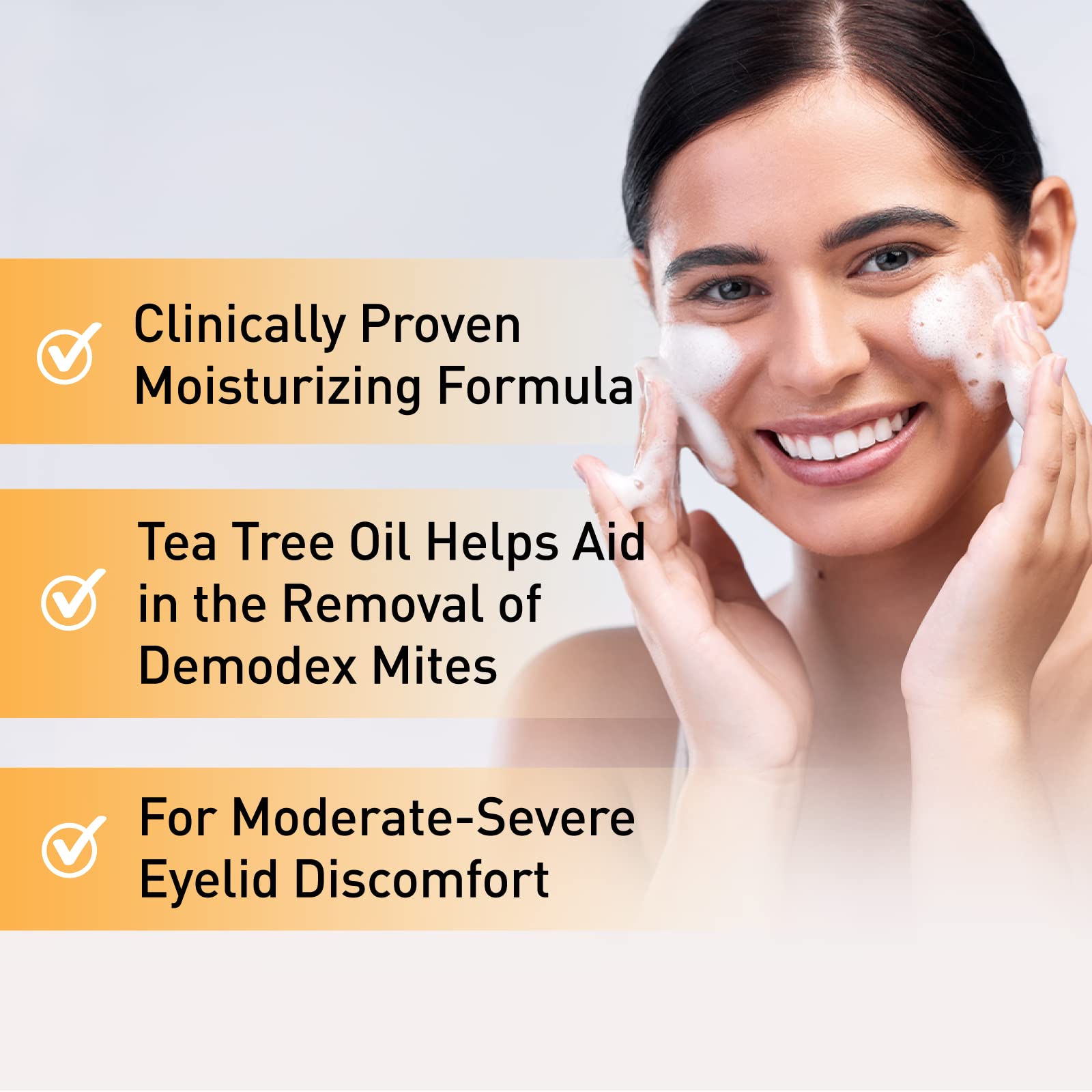 OCuSOFT Oust Demodex Cleanser Extra Strength Foam 50 Milliliters, Tea Tree Oil Foaming Cleanser for Irritated Eyelids Associated with Demodex Mites